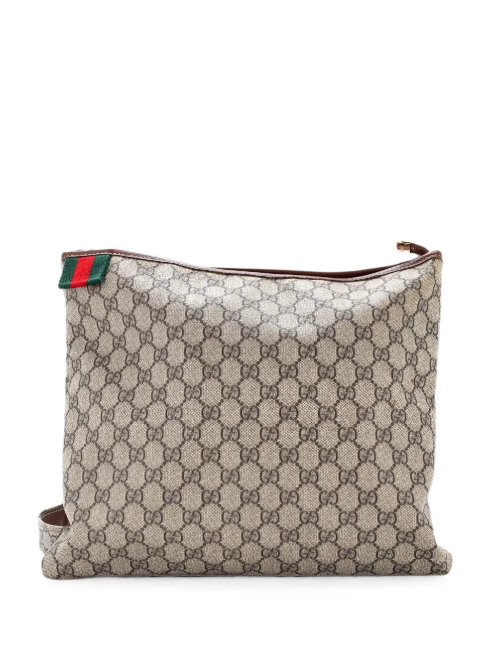 Web Loop Flat Messenger GG Coated Canvas Large crossbody bag