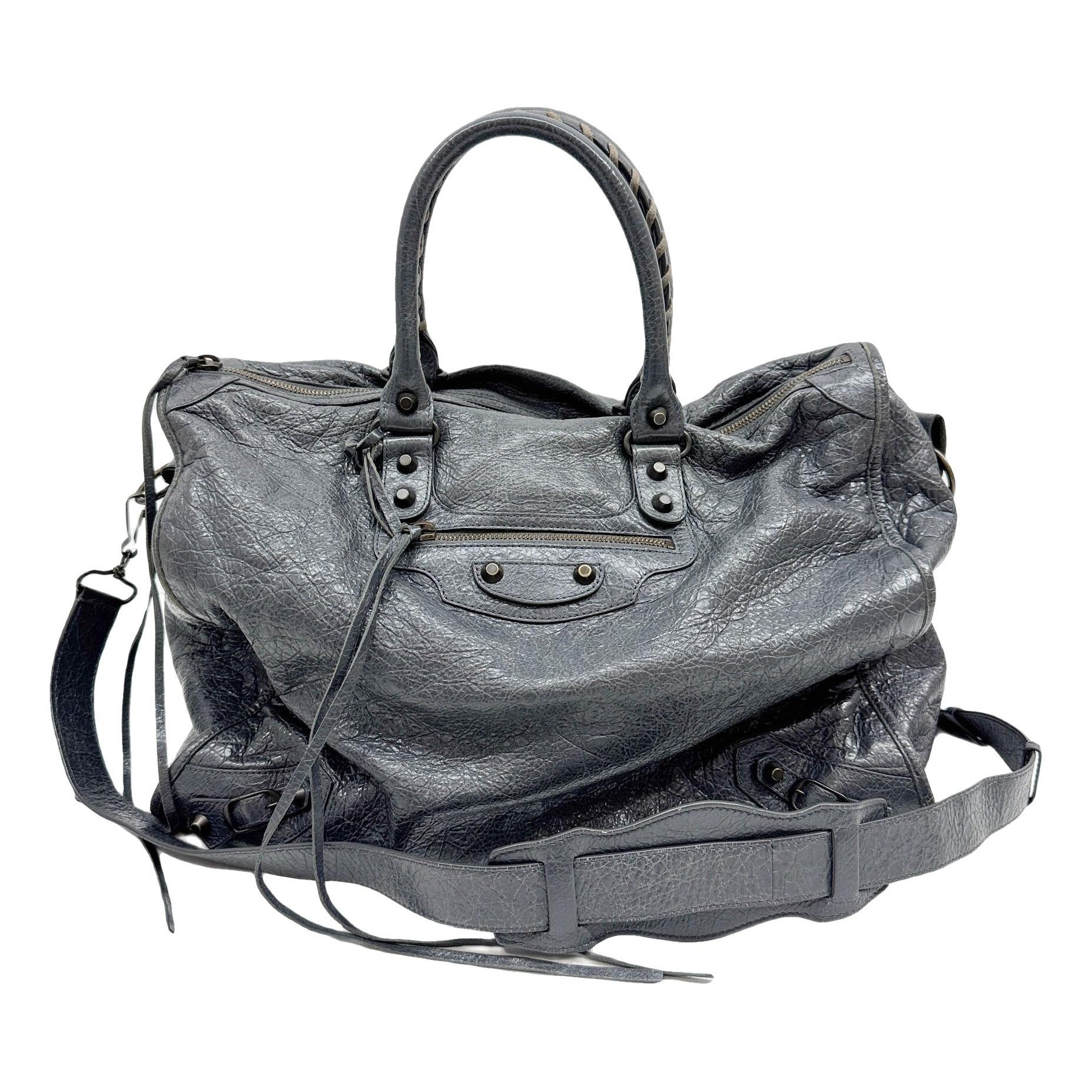 Papier leather handbag