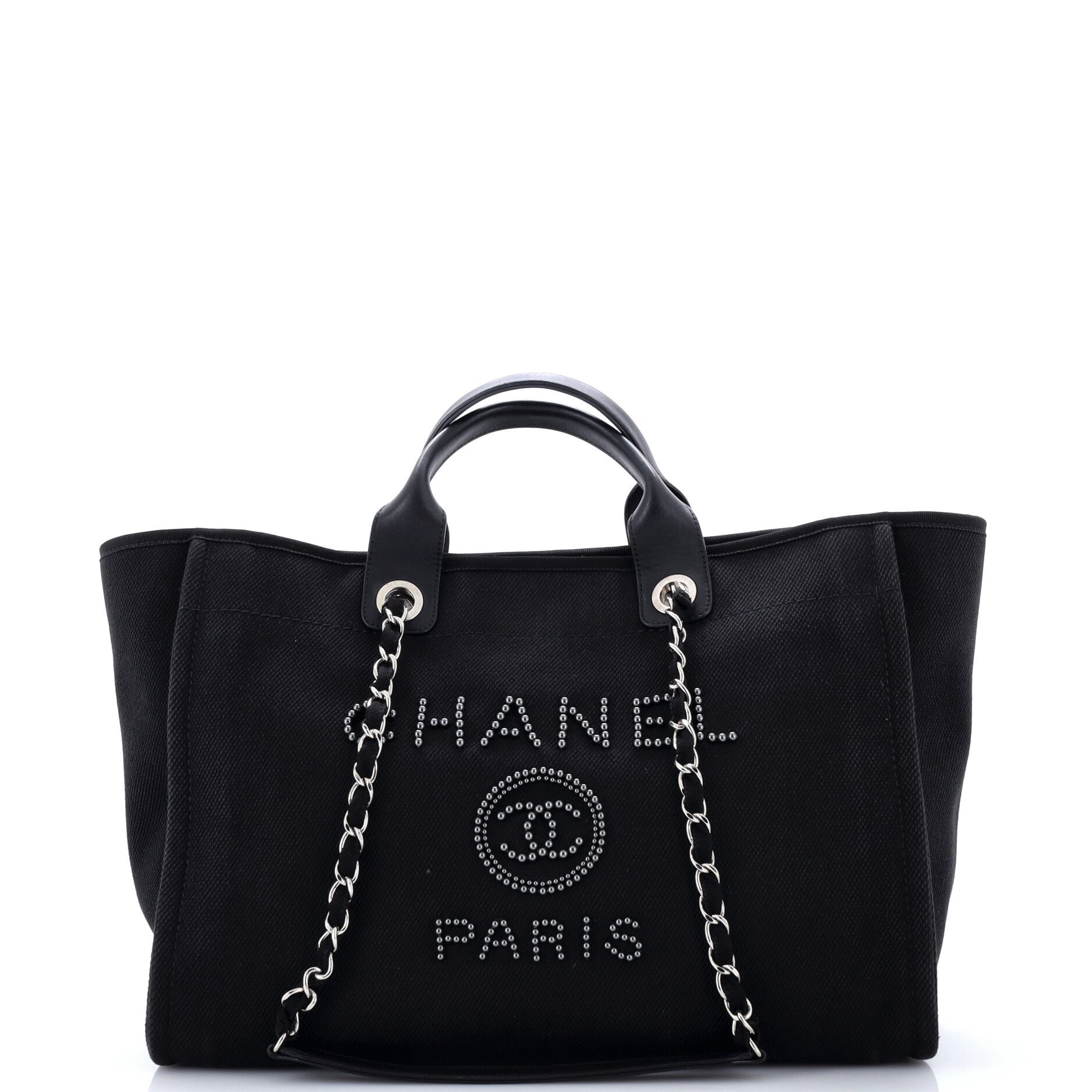 Deauville Tote Pearl Embellished Canvas Medium