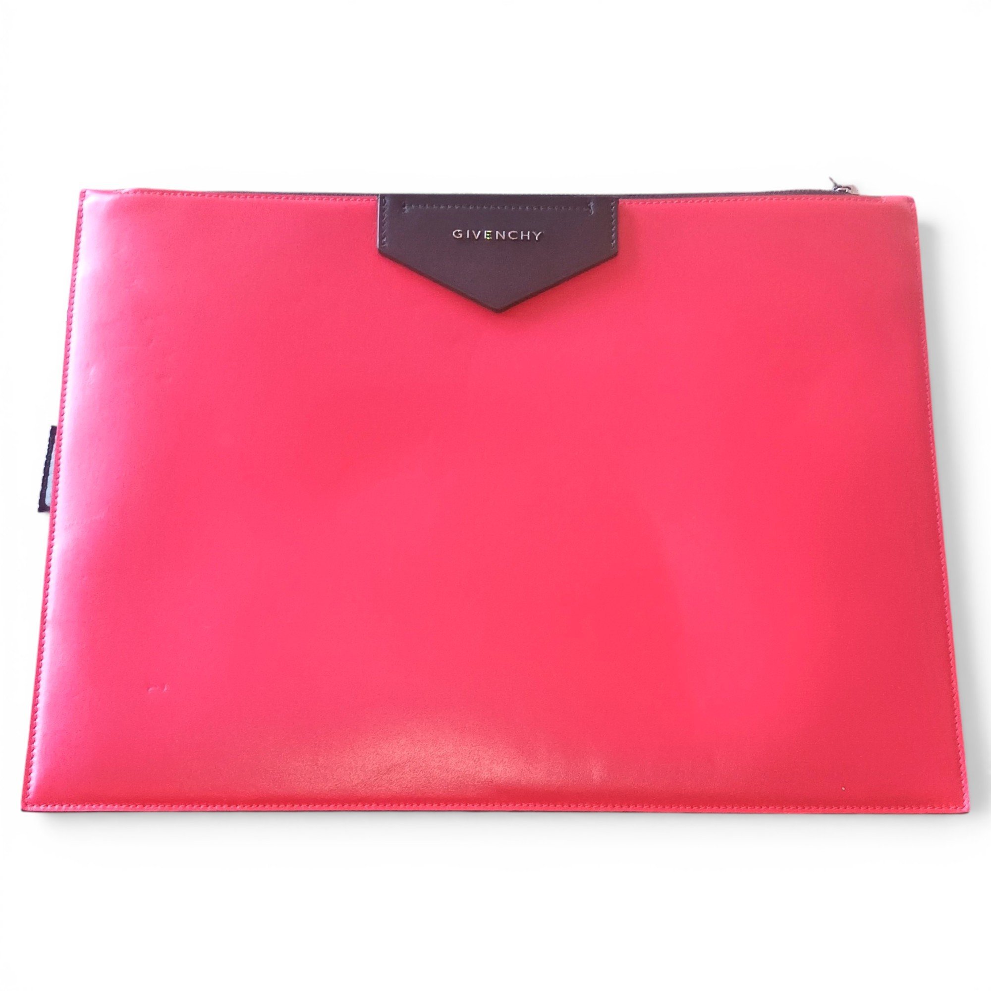 Leather clutch bag