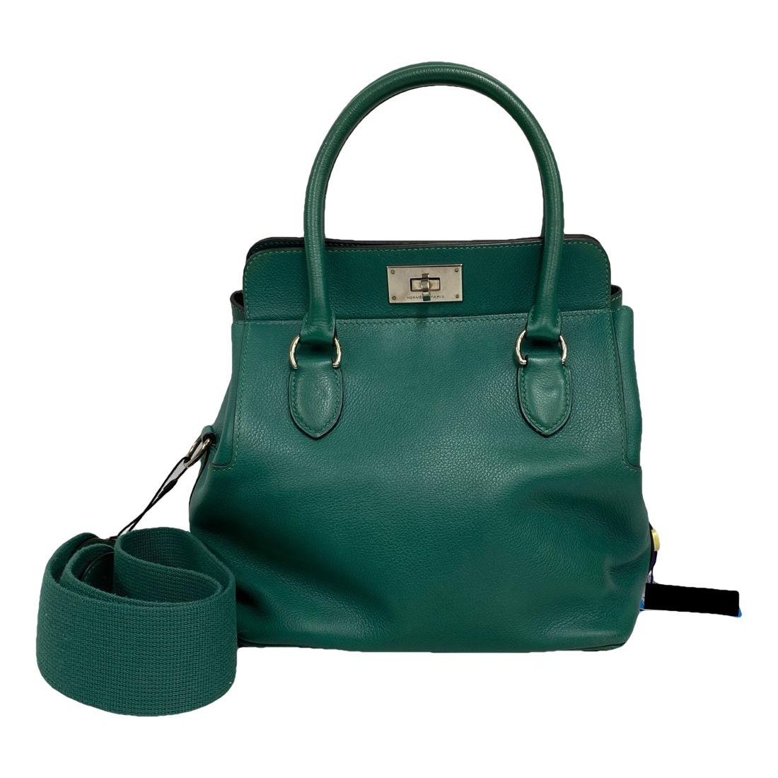 Toolbox leather handbag