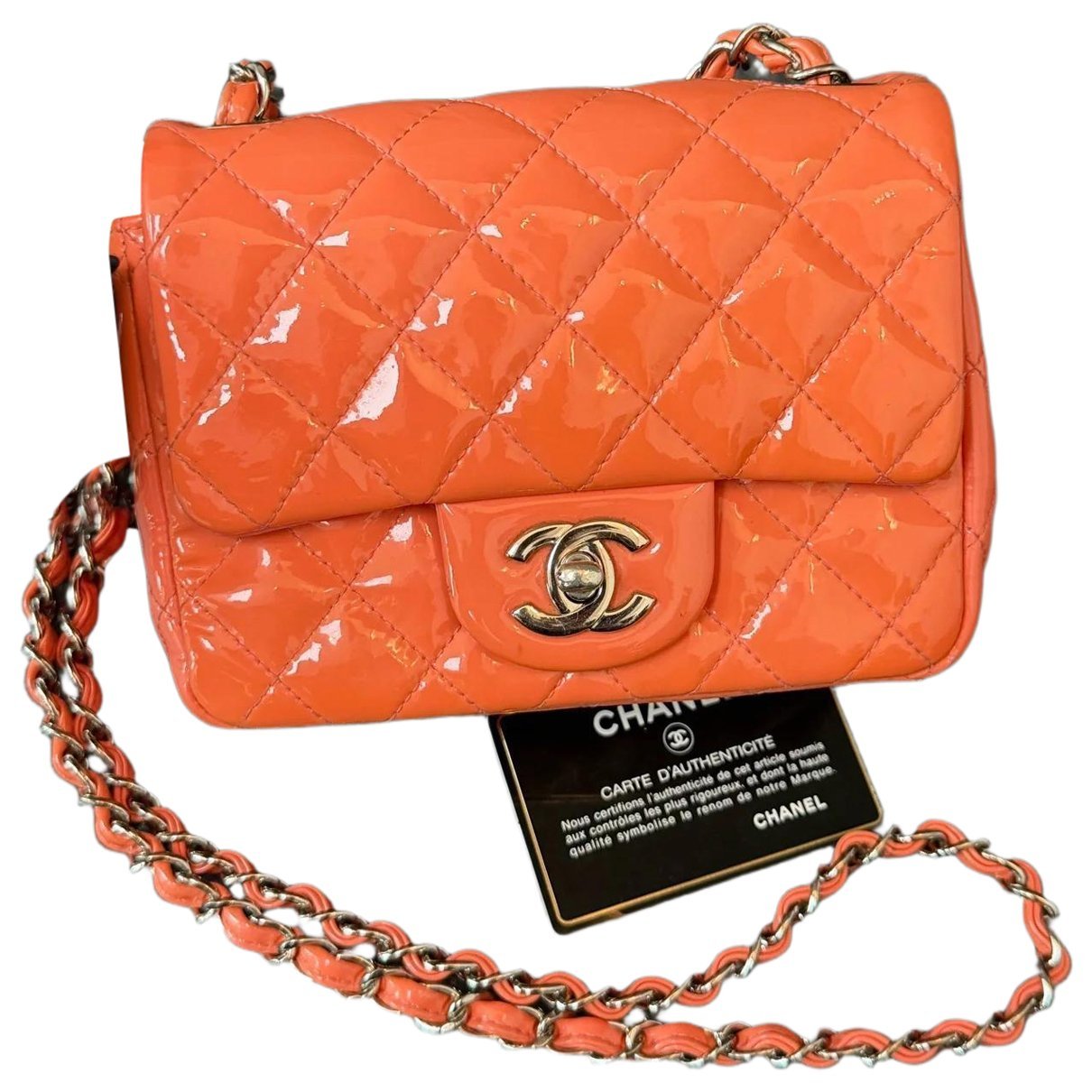 Patent leather mini bag