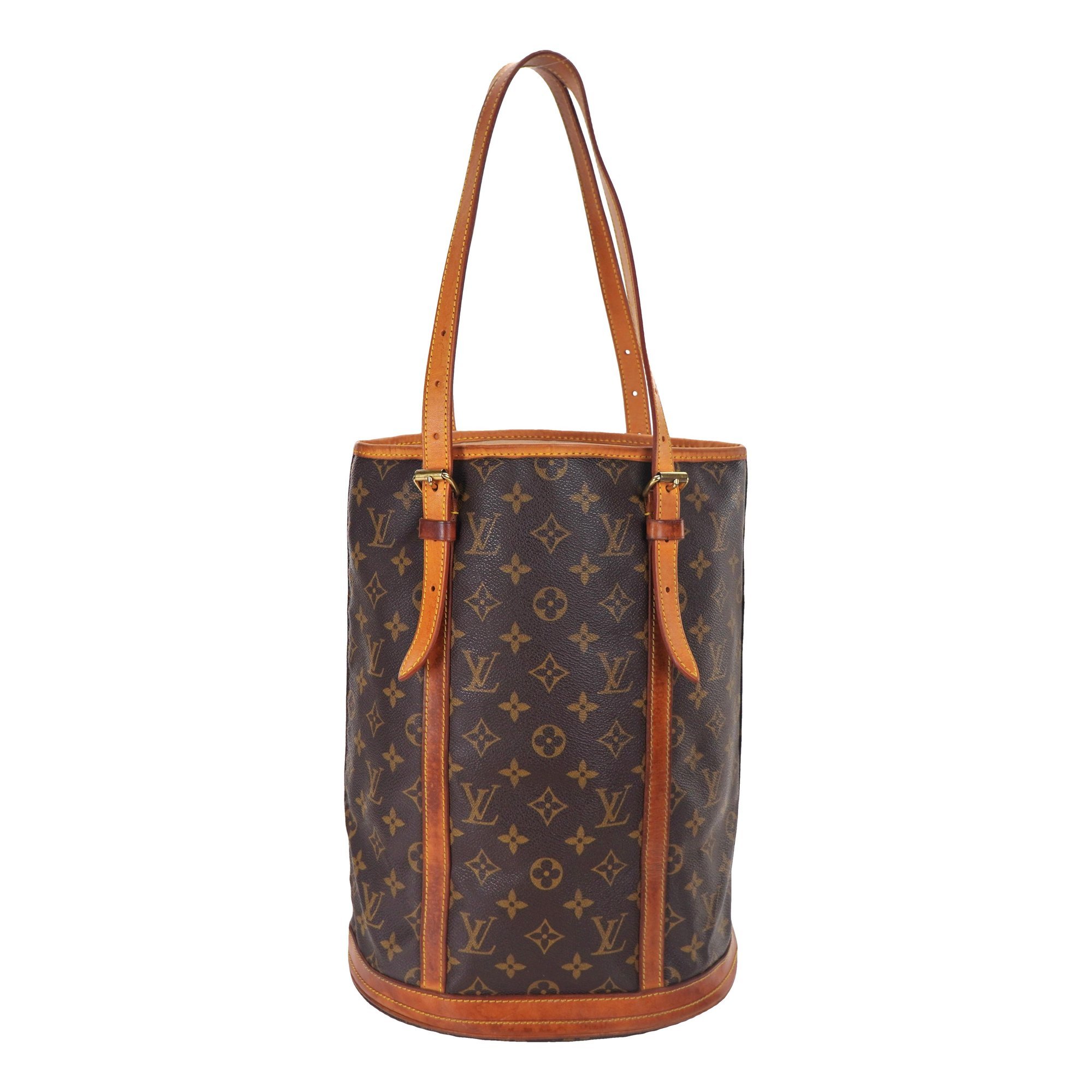 Bucket leather handbag