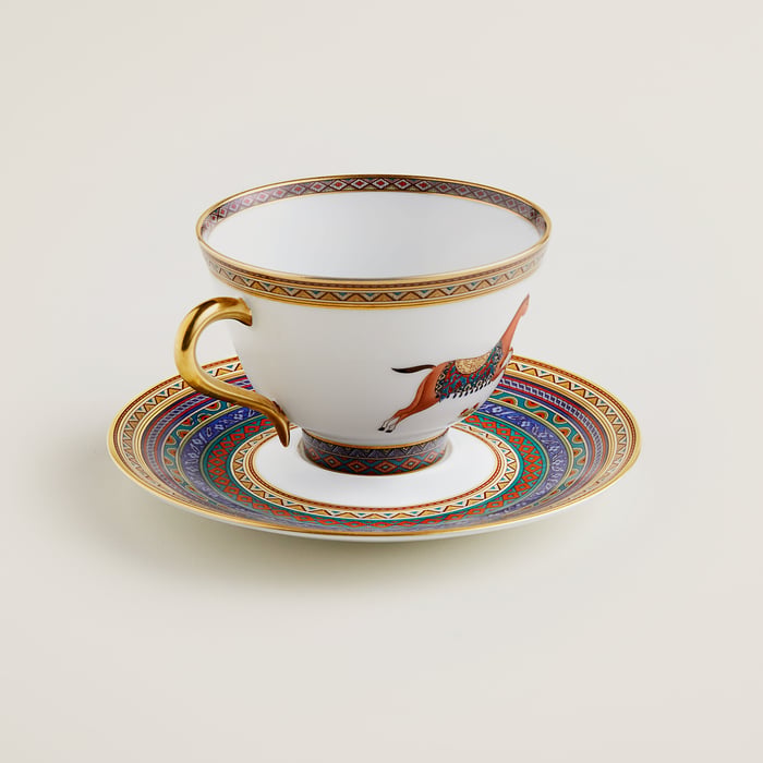 Sans Coloris Cheval D’orient Tea Cup and Saucer N°4