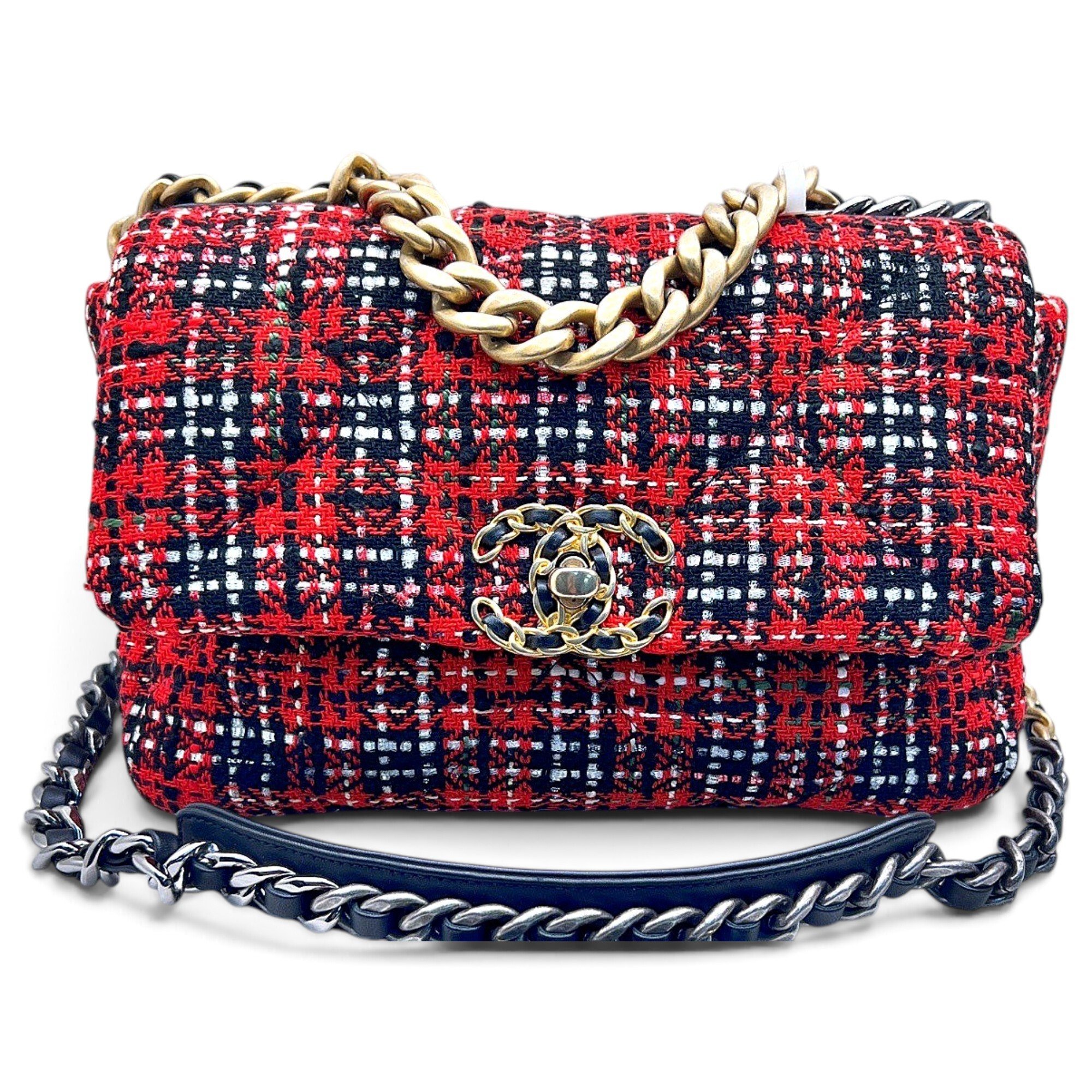 Chanel 19 tweed handbag