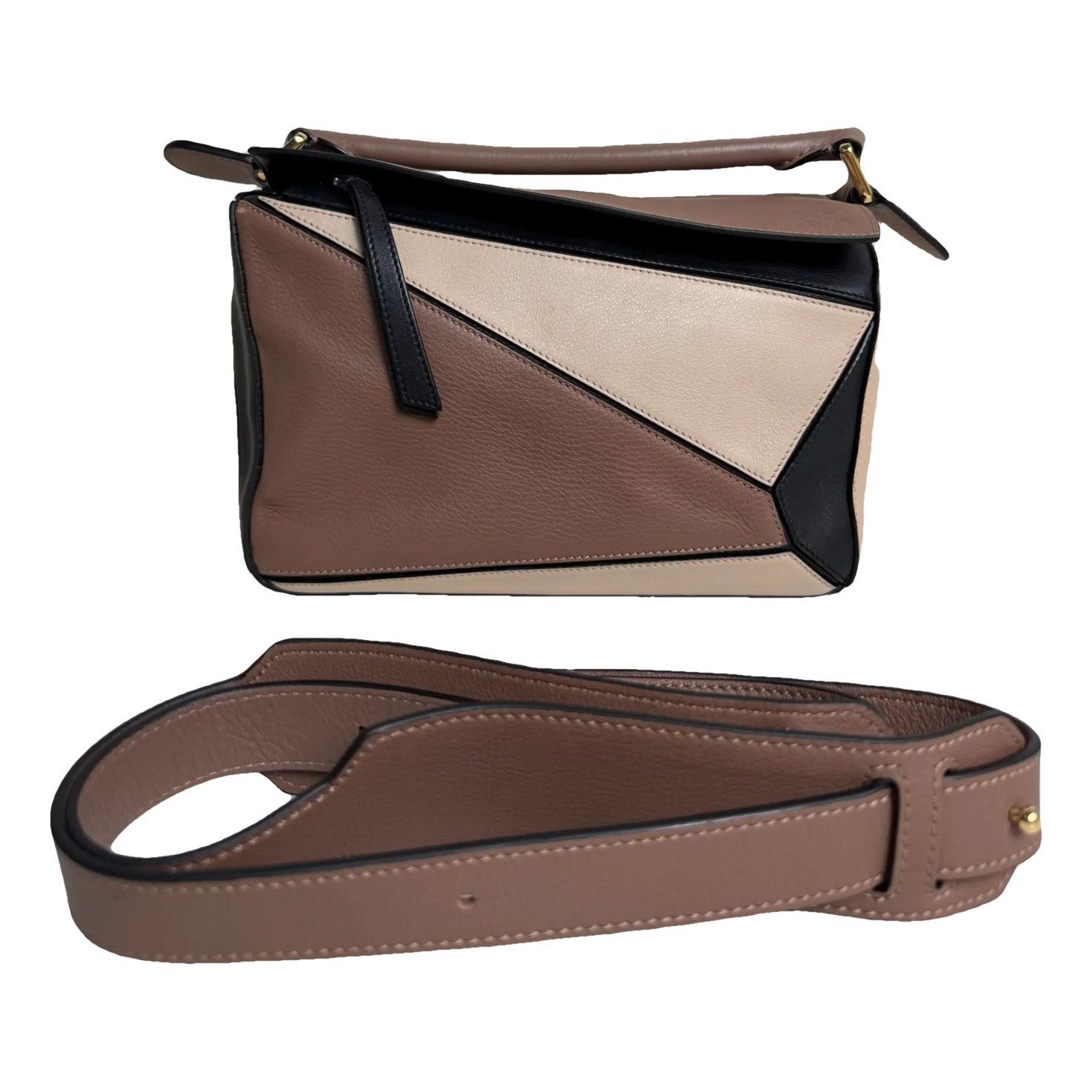 Puzzle leather crossbody bag