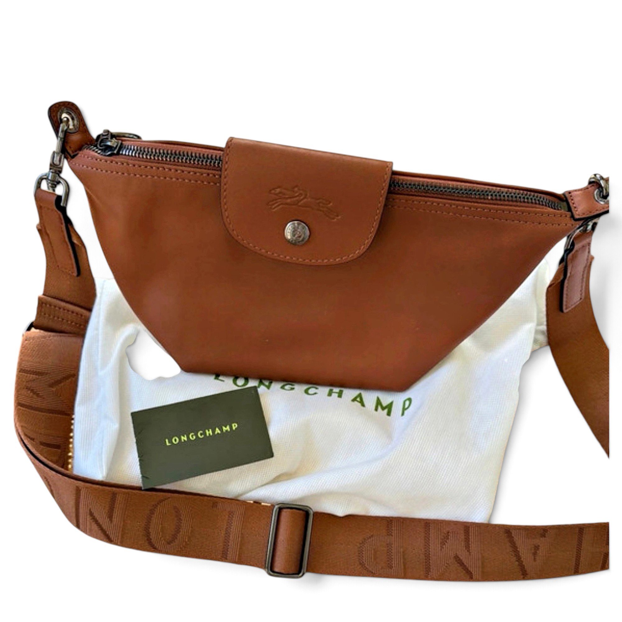 Pliage leather crossbody bag