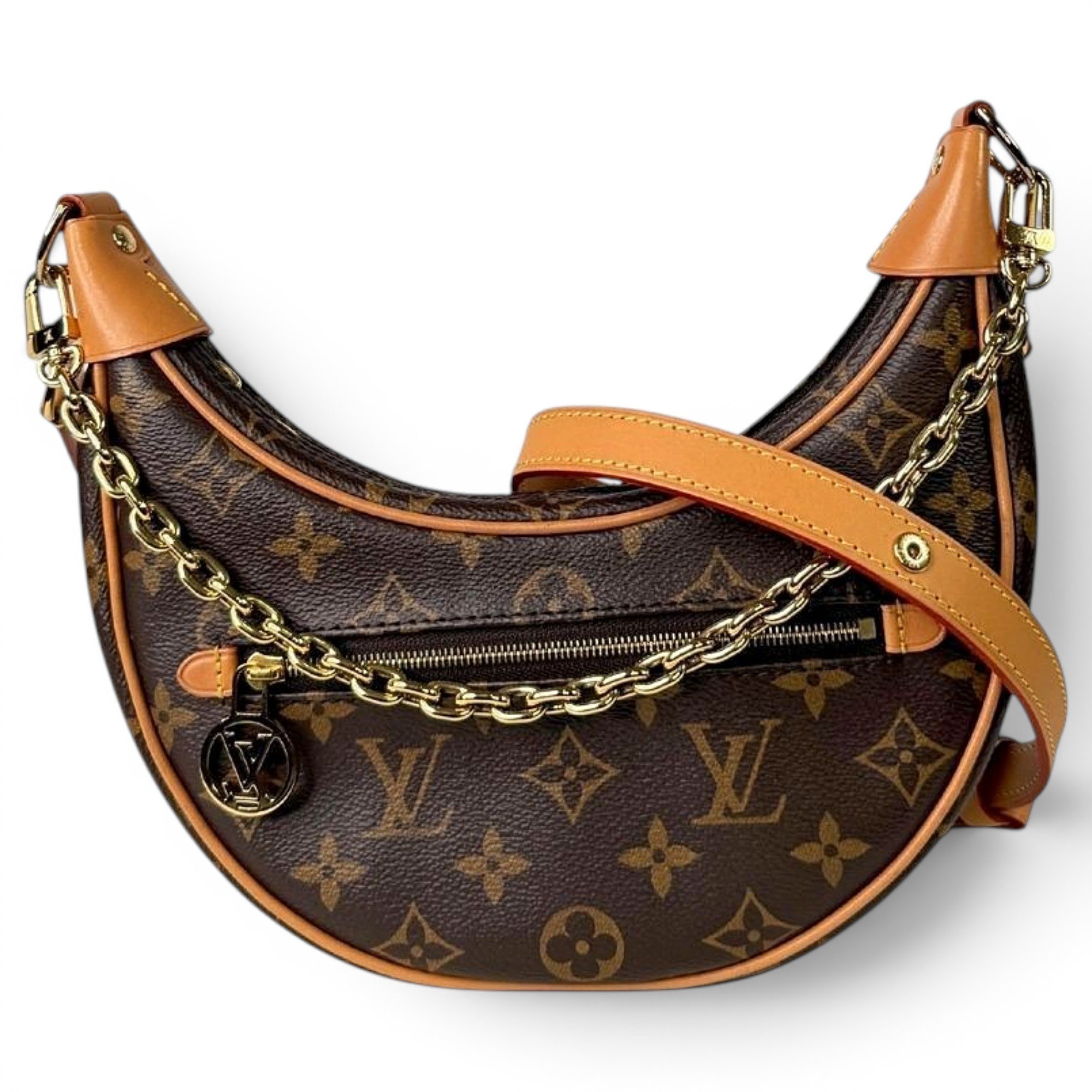 Loop leather handbag