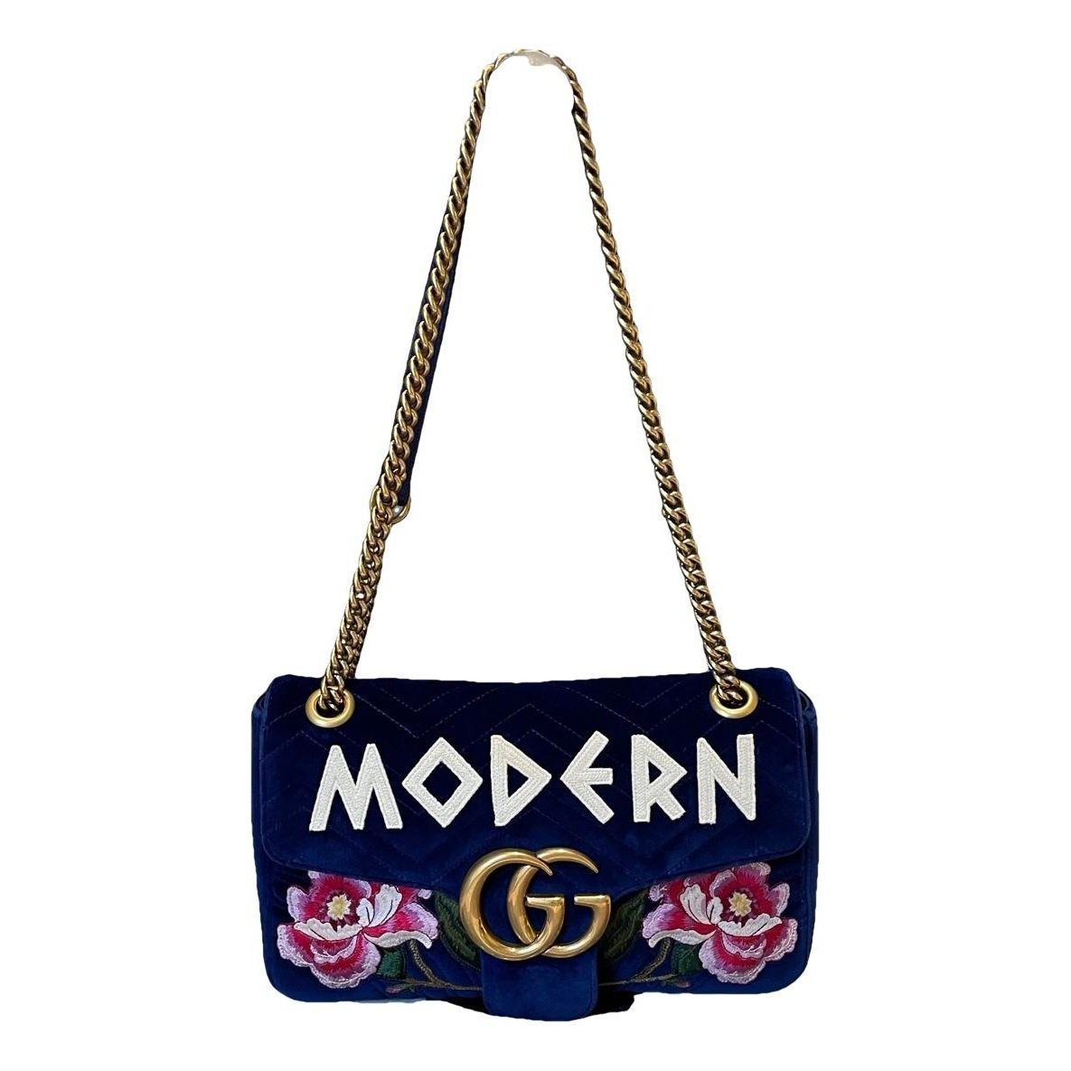 GG Marmont Flap velvet crossbody bag