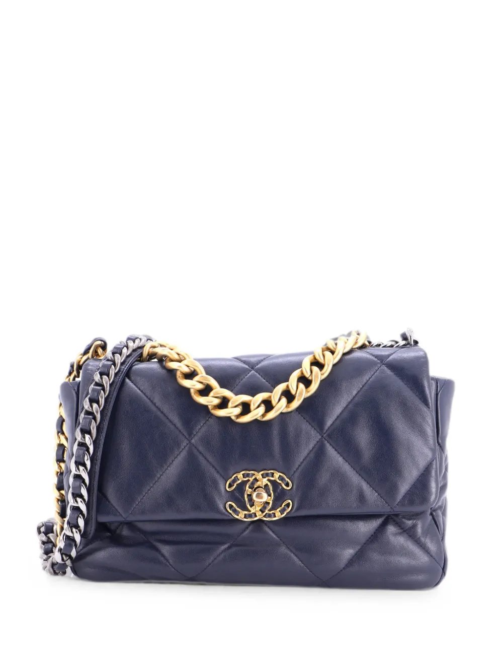 19 Flap Bag Quilted Leather Large crossbody bag