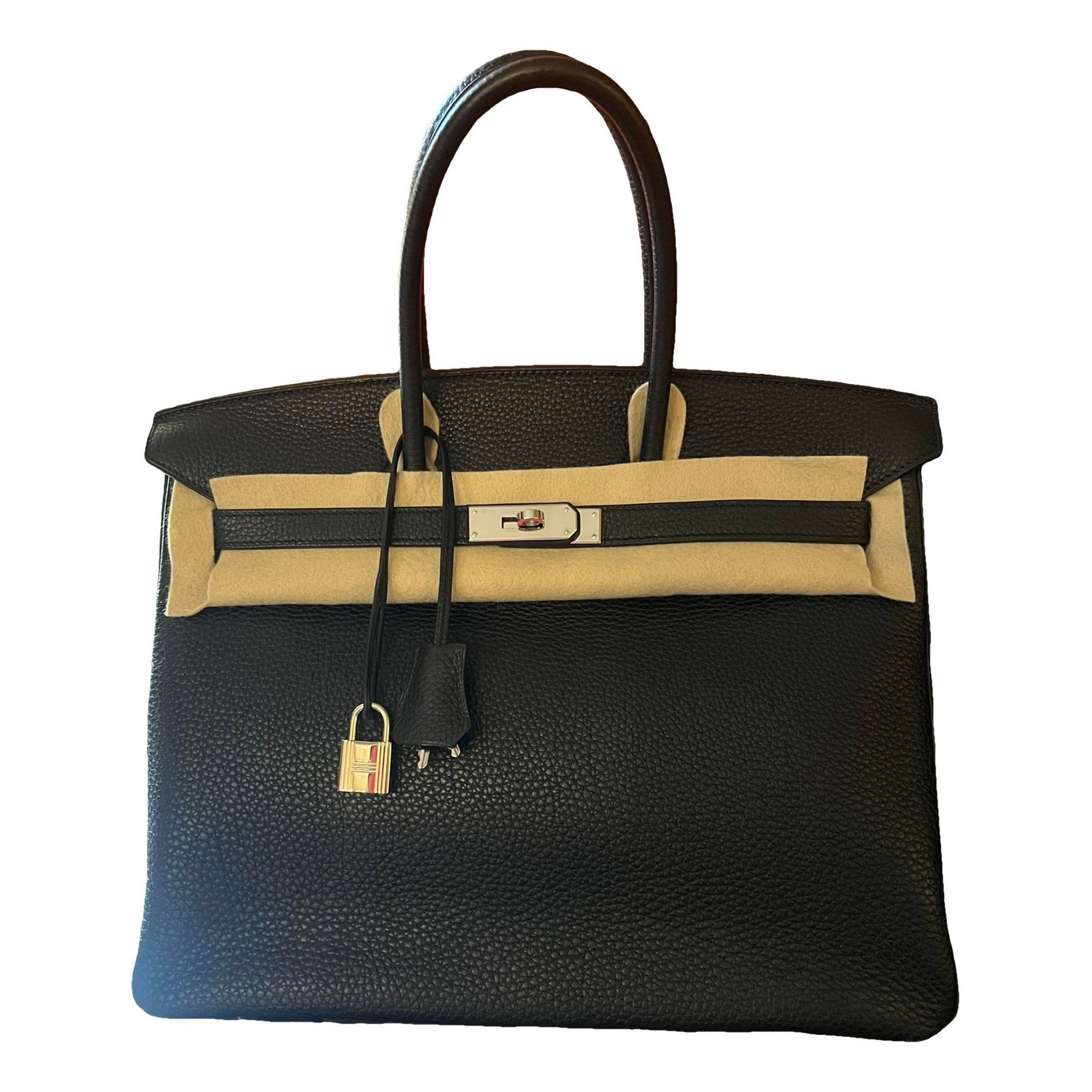 Hermes Birkin 35 Handbag Black Togo Leather