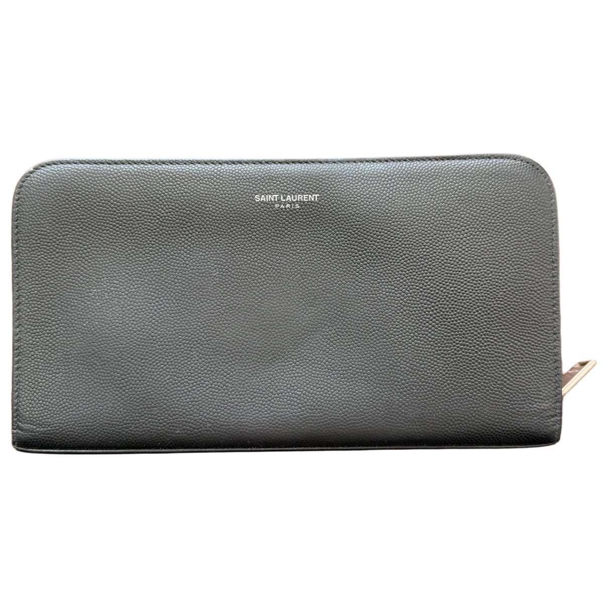 Leather clutch bag