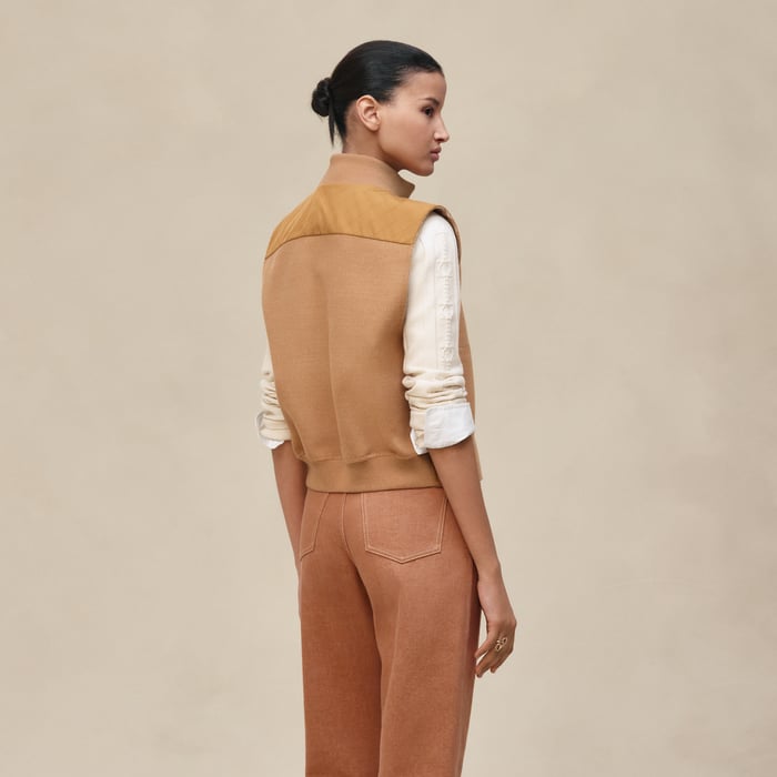 Beige Blond "Chaine d'Ancre" Sleeveless Vest