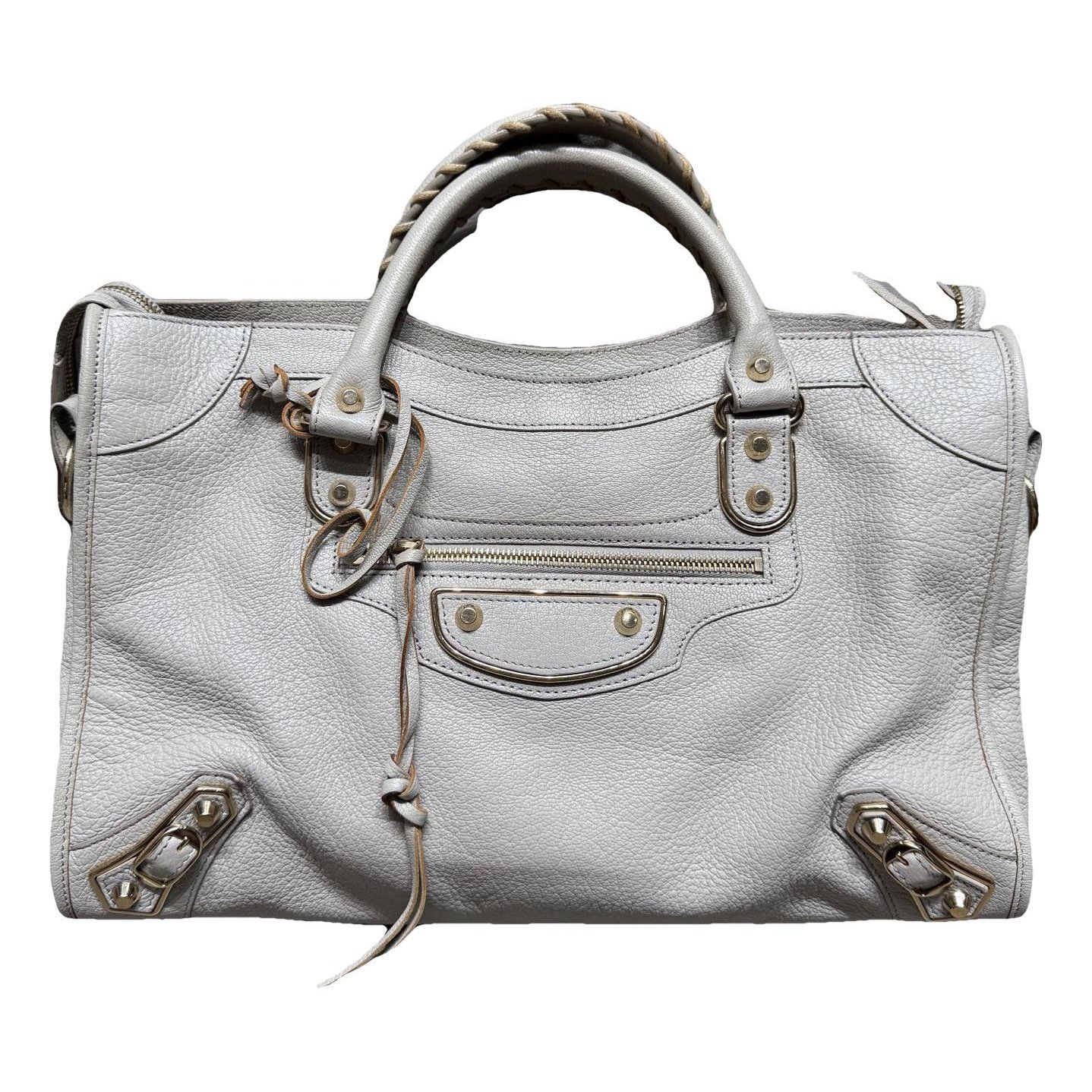 City leather handbag