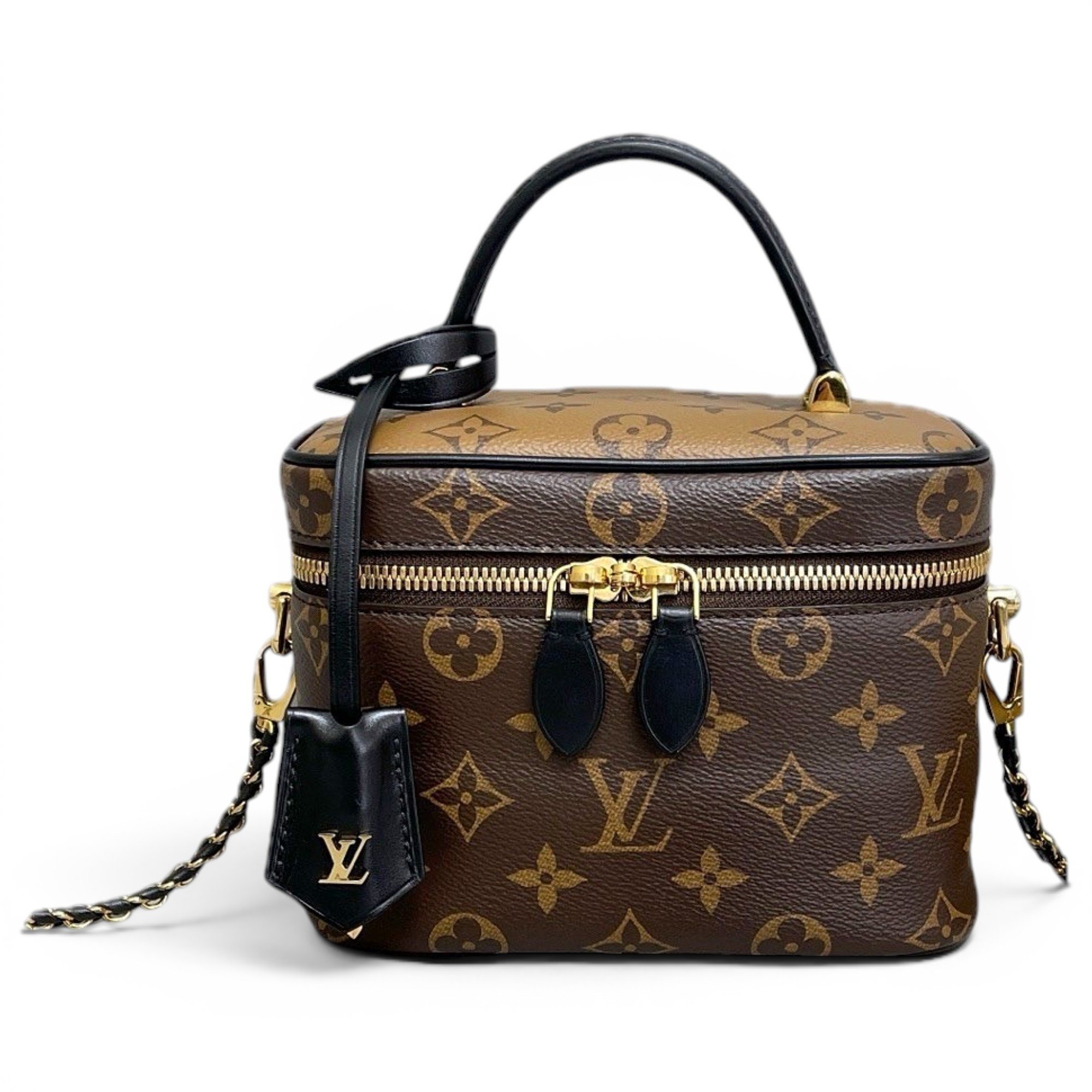 Vanity leather handbag