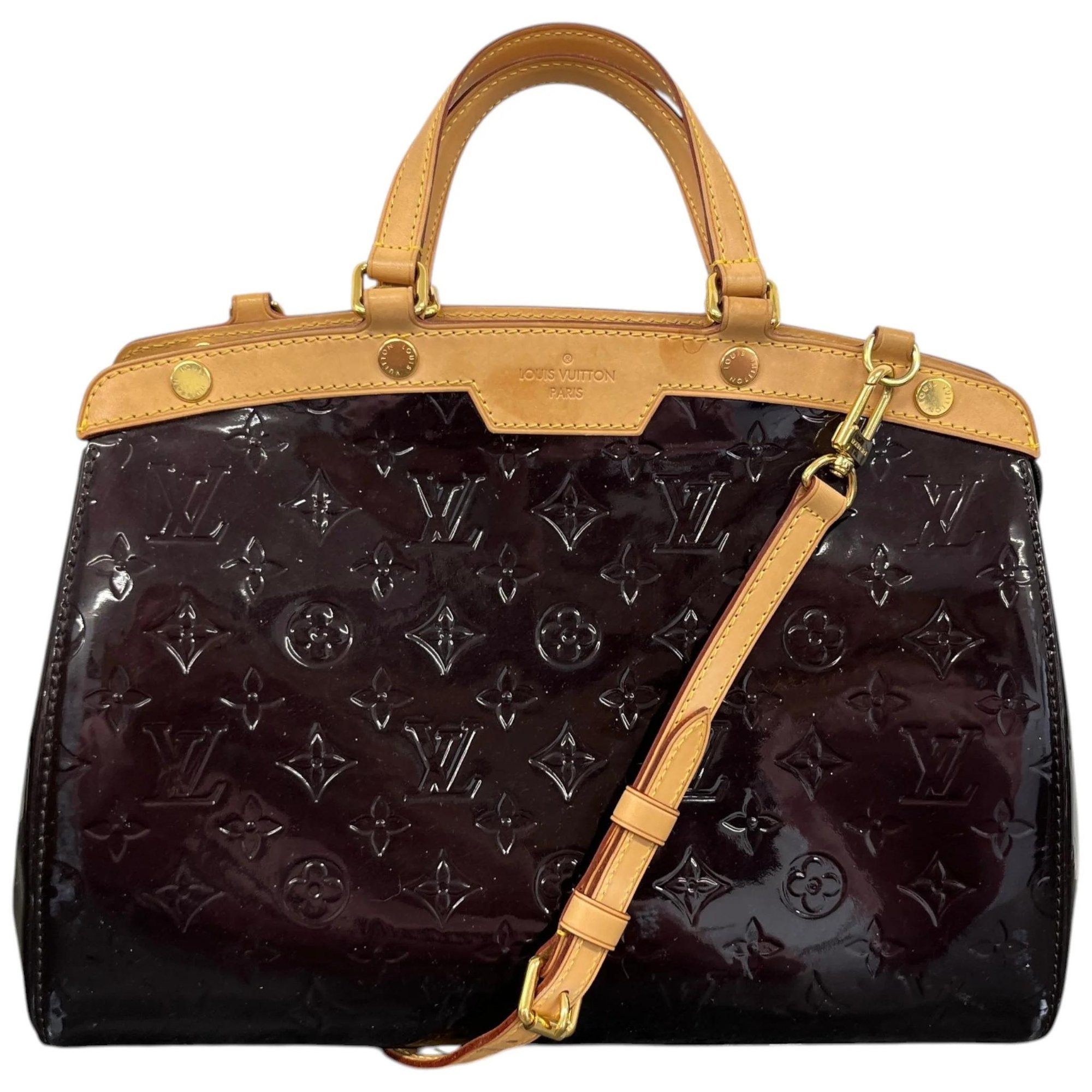Patent leather handbag