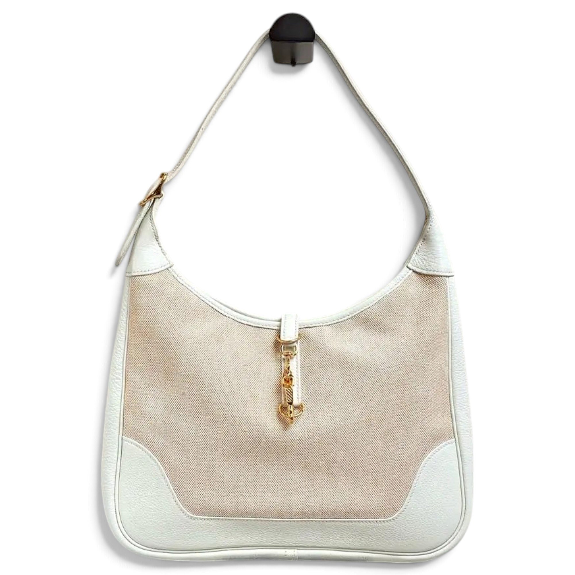 Trim leather handbag