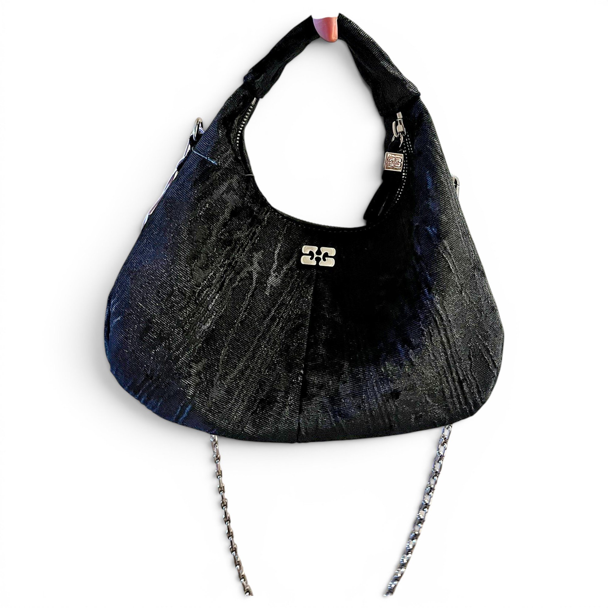 Hobo velvet handbag