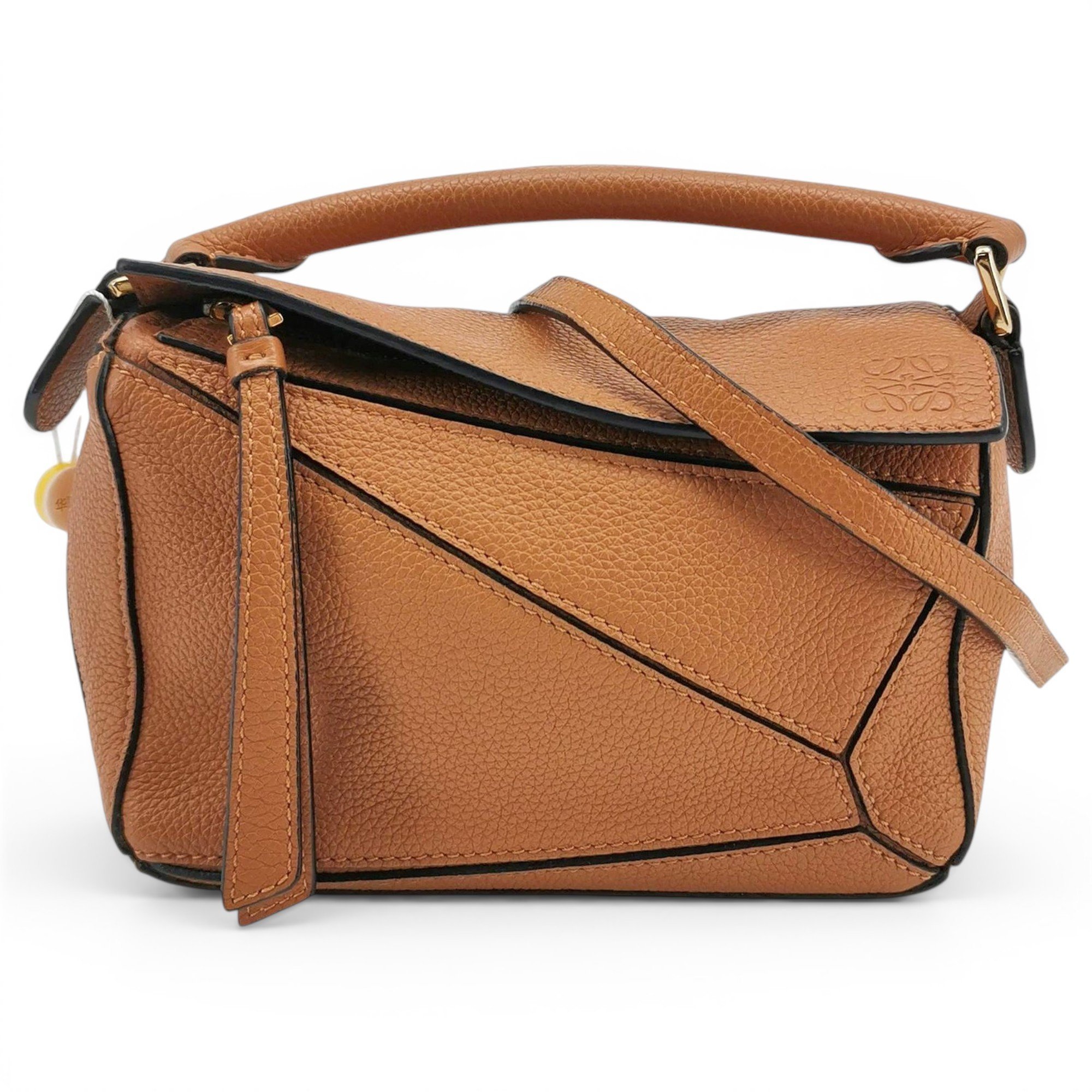 Puzzle leather handbag