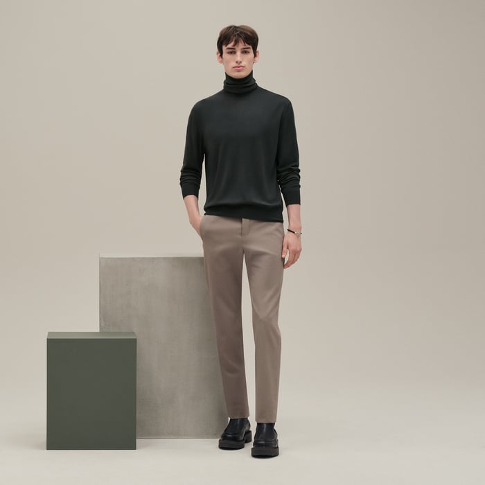 Vert Chrome "Detail H" Turtleneck Sweater