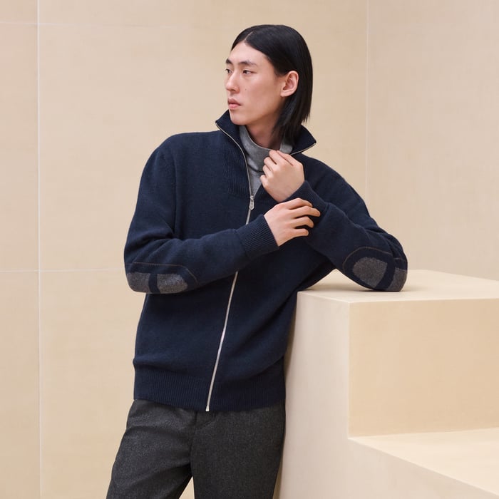 Marine Cashmere "Maillon Chaine d'Ancre" Full-zip Jacket