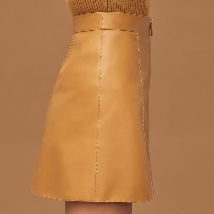 Marron Ocre A-line Miniskirt