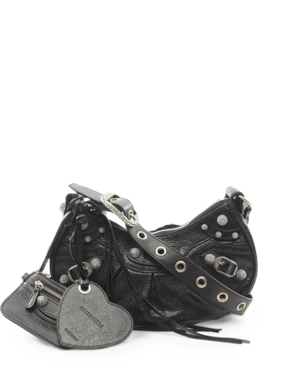 Balenciaga 2010s XS Le Cagole rhinestone shoulder bag