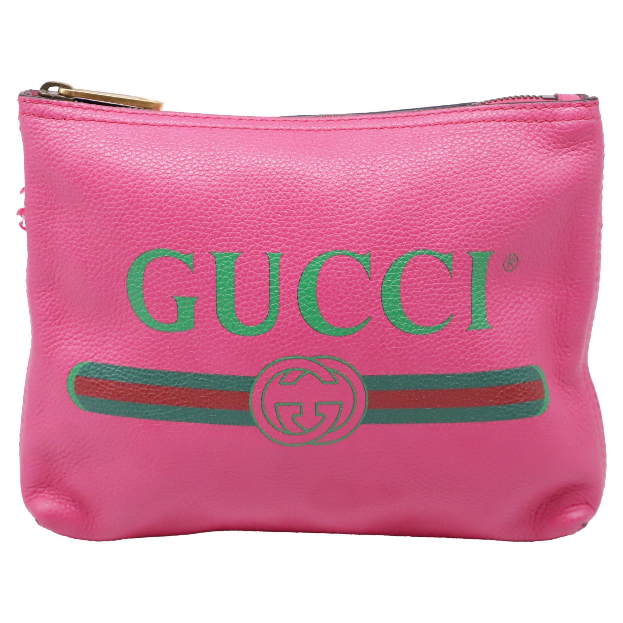 Leather clutch bag