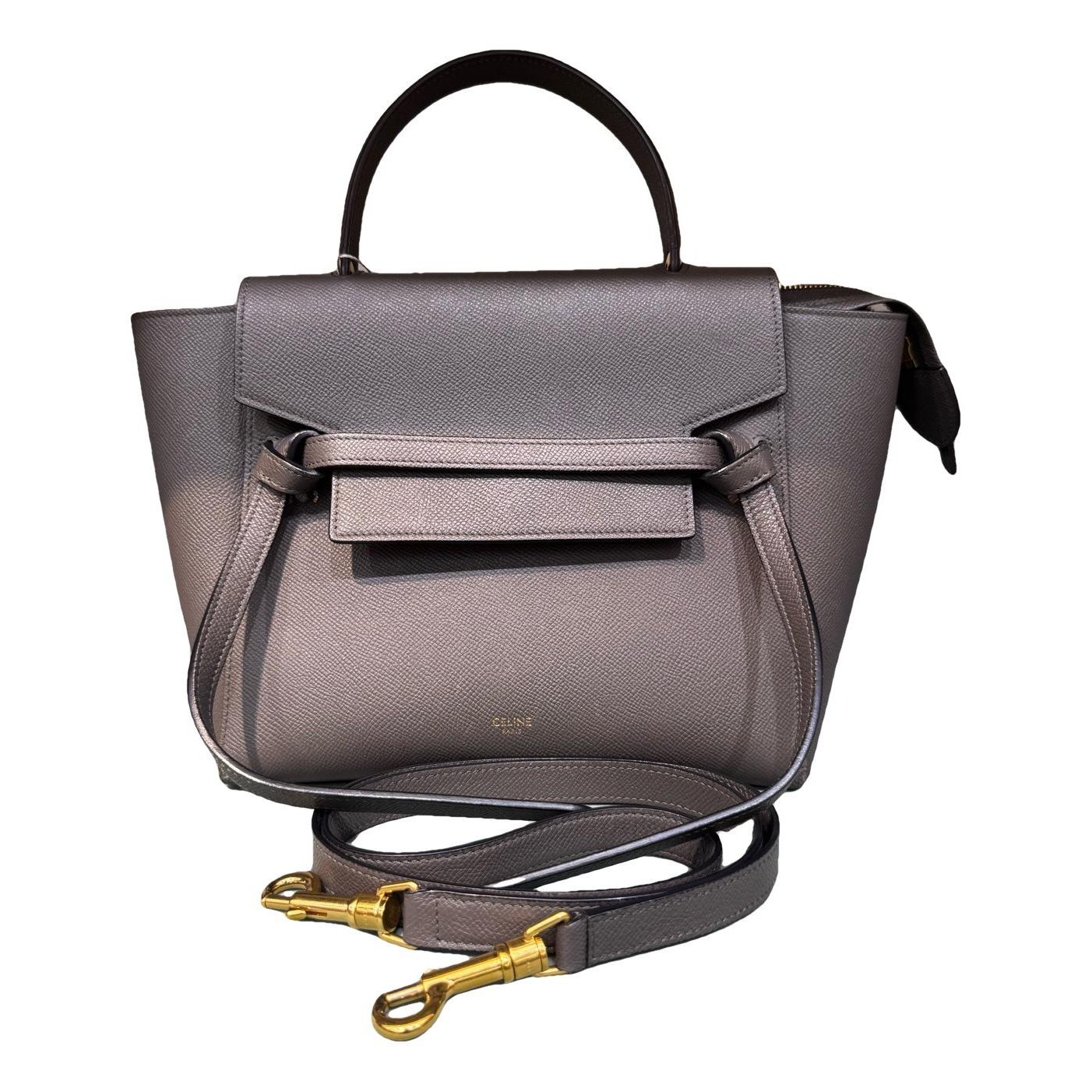 Belt leather handbag