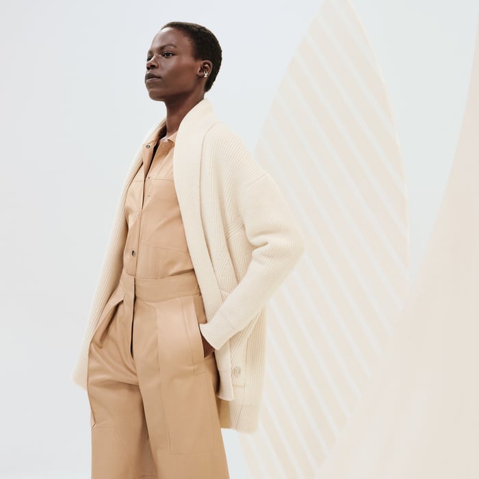 Blanc Naturel Belted Coat
