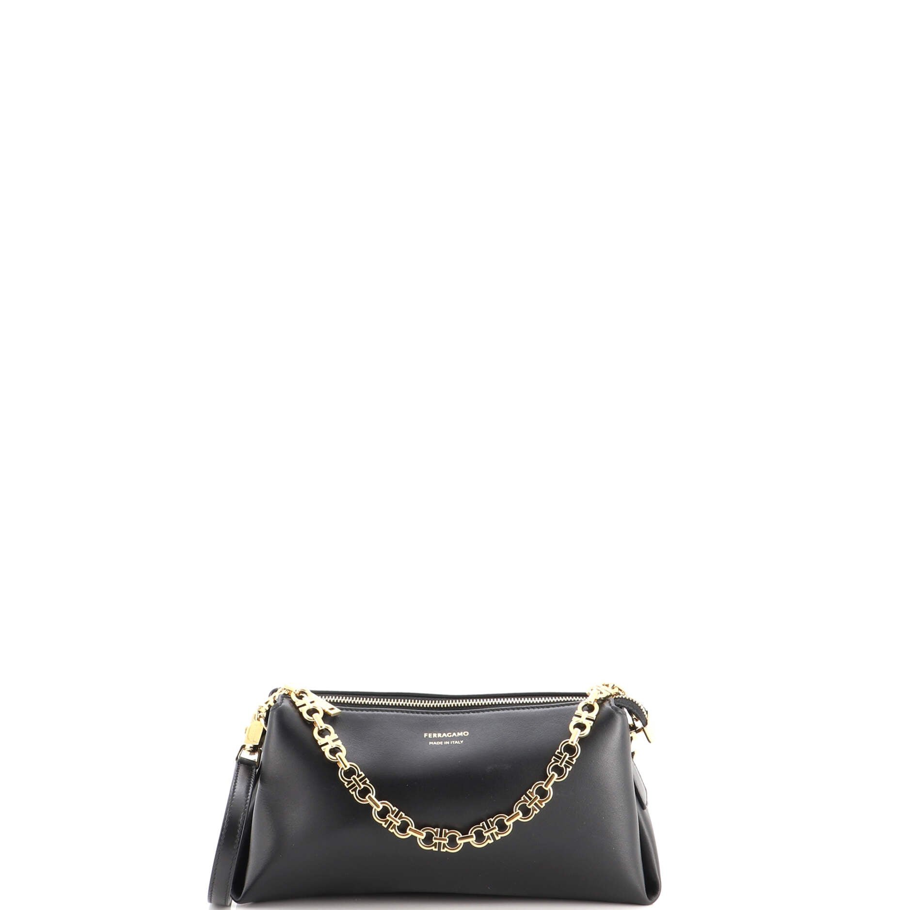 Gancini Chain Crossbody Leather Mini