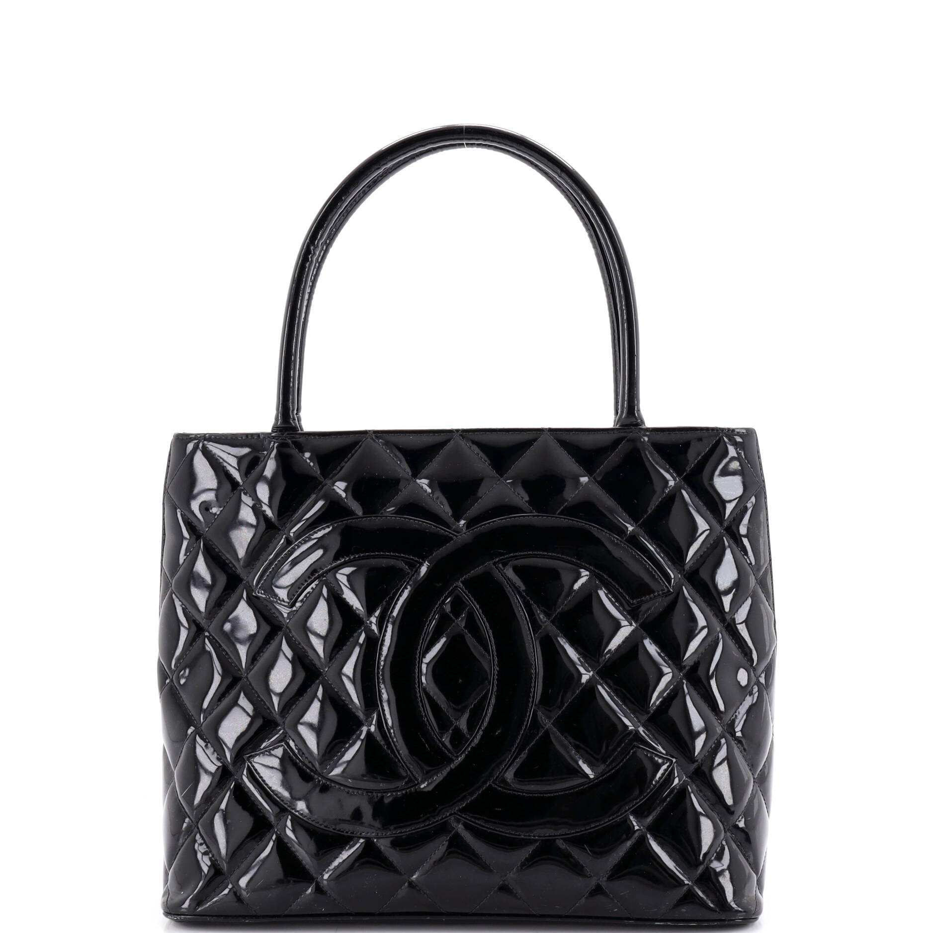 Medallion Tote Quilted Patent