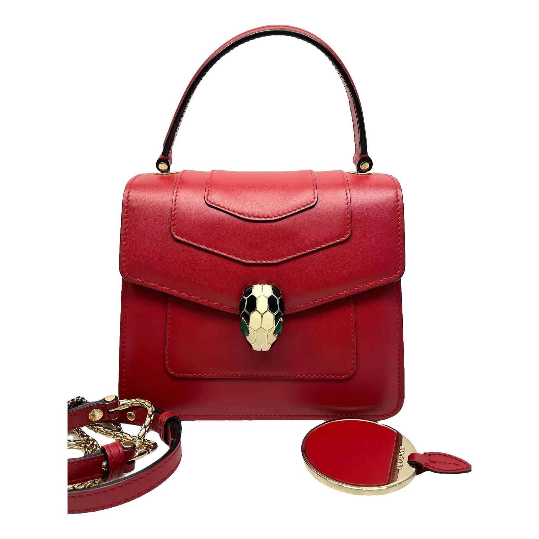 Serpenti leather handbag