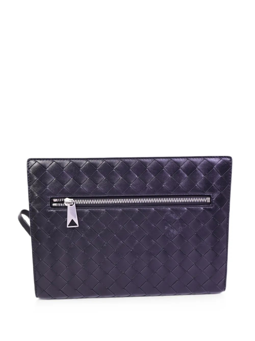 Intrecciato leather clutch bag