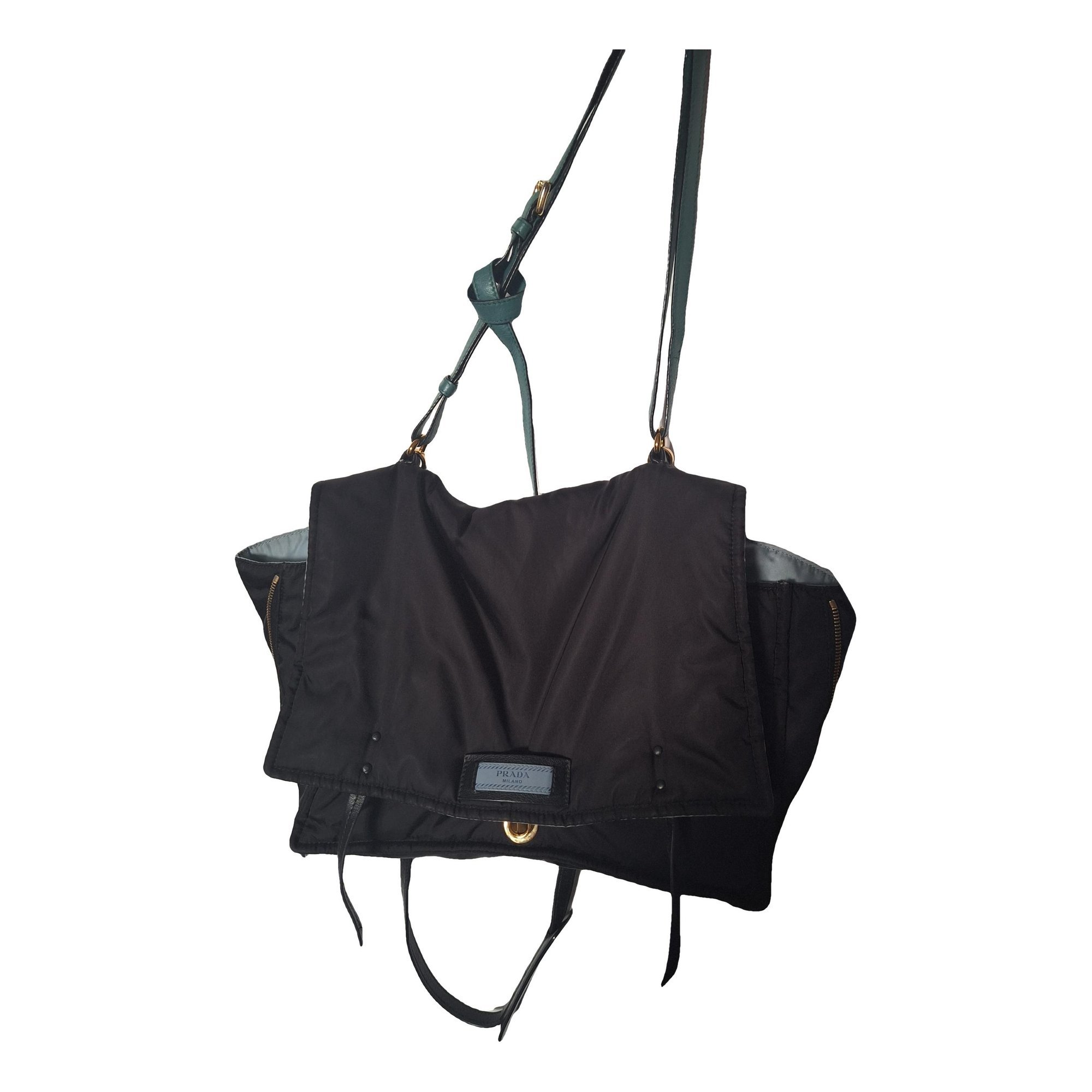 Etiquette leather handbag
