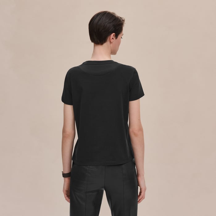 Noir Embroidered Pocket T-shirt