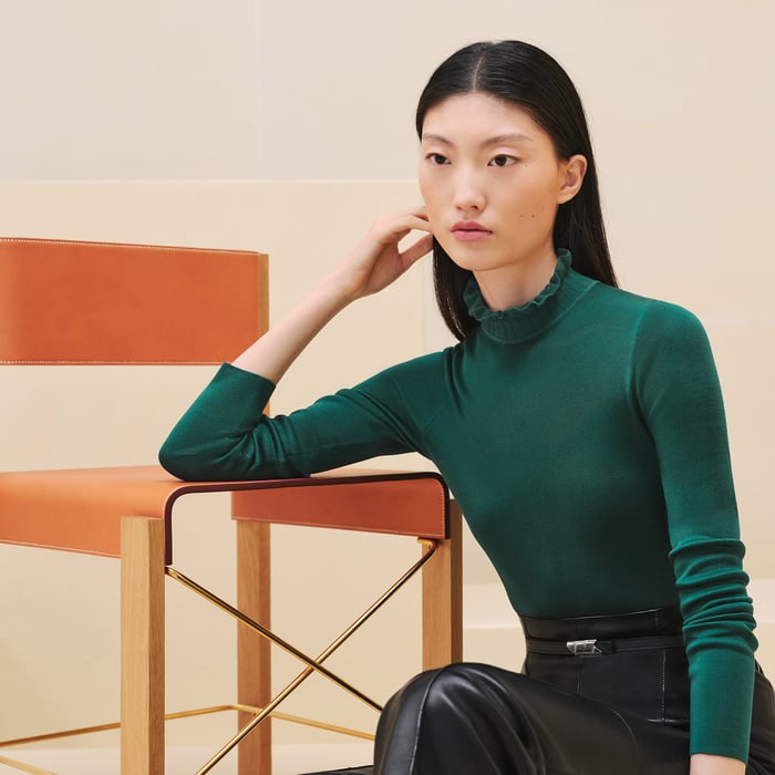 Vert Acanthe Long-sleeve Sweater