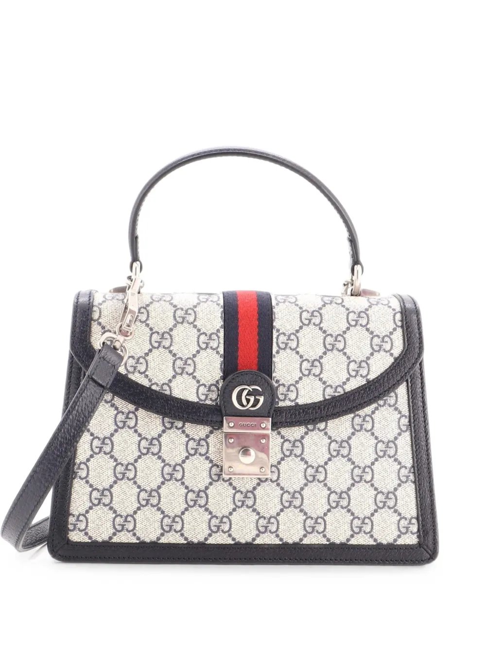 Ophidia Flap Top Handle Bag GG Coated Canvas Small satchel