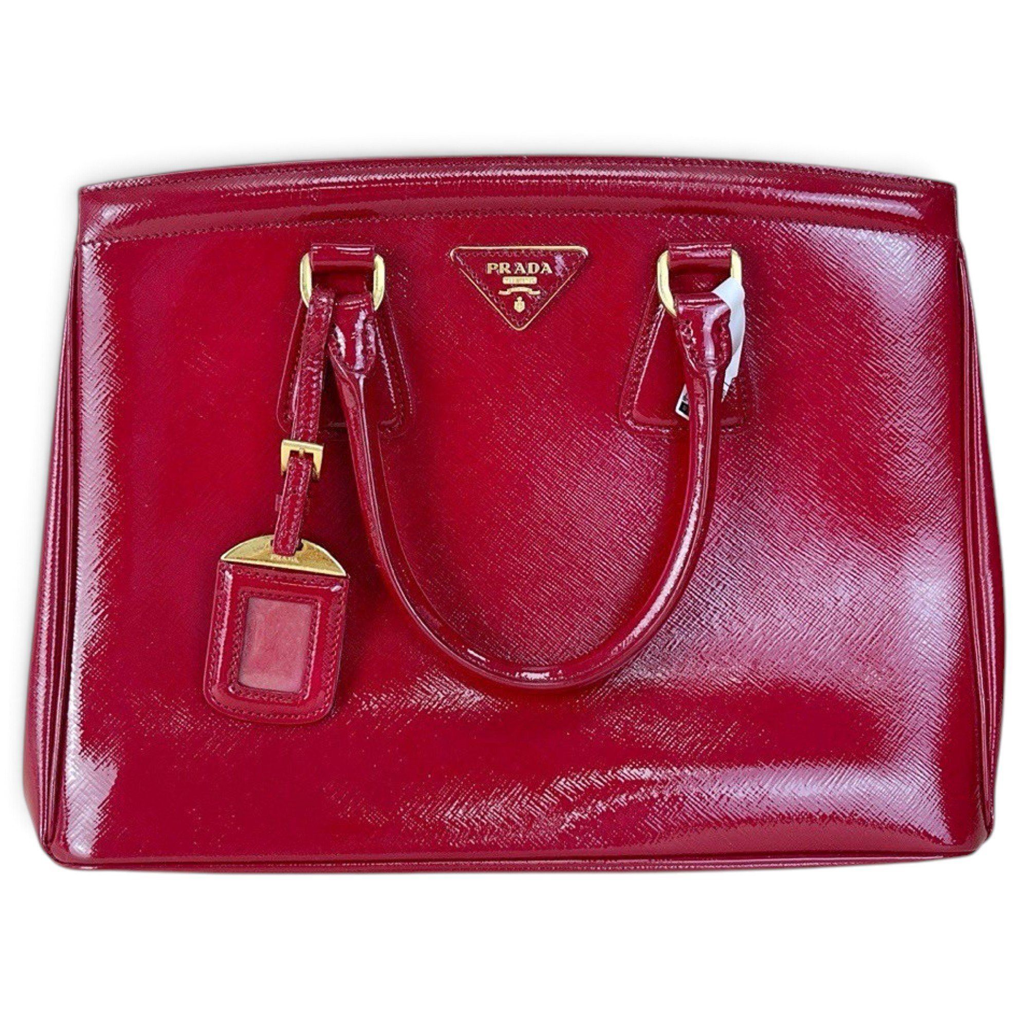 Patent leather handbag