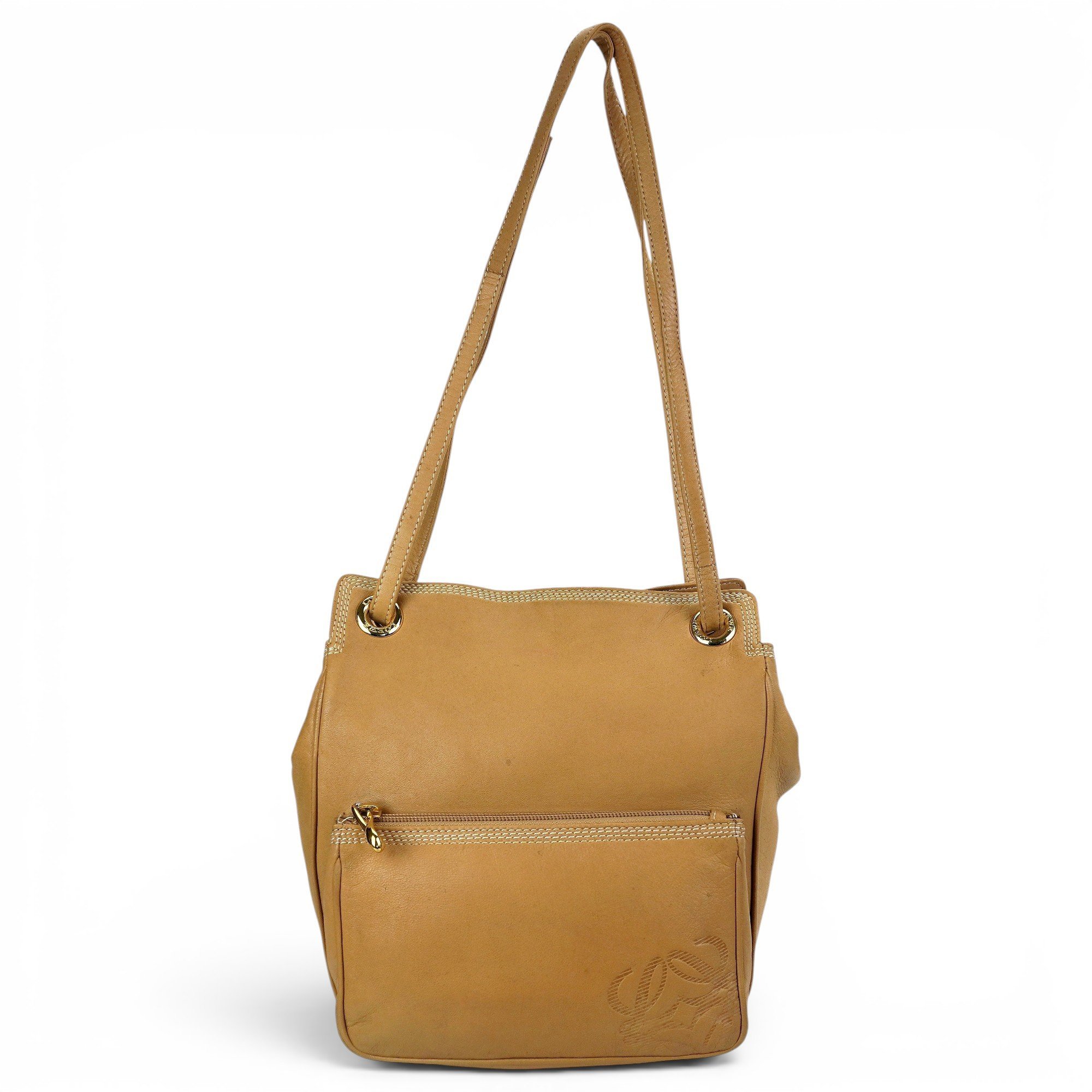Anagram leather crossbody bag