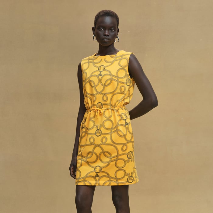 Jaune Mimosa "Palefroi Remix" Sleeveless Dress