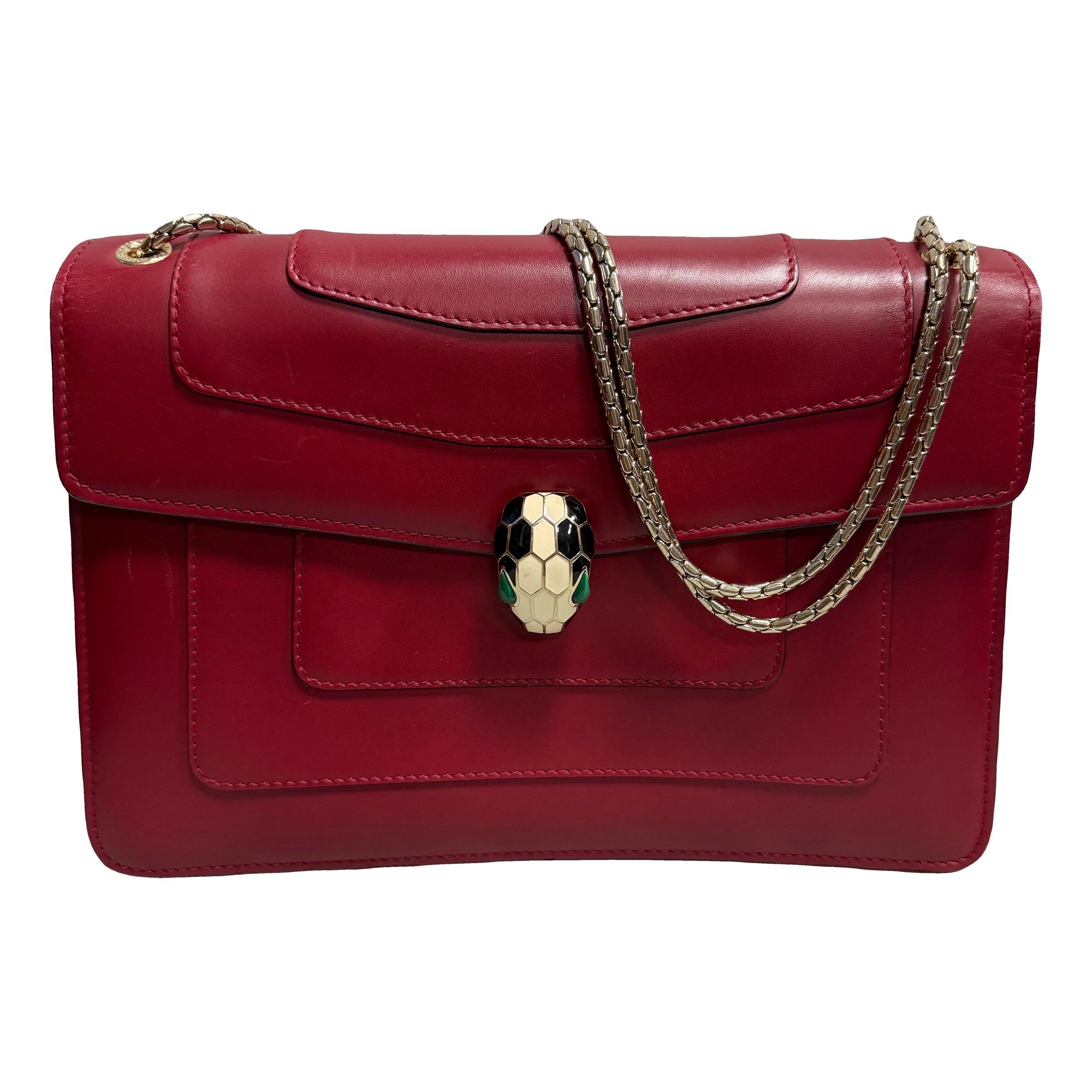Serpenti leather handbag