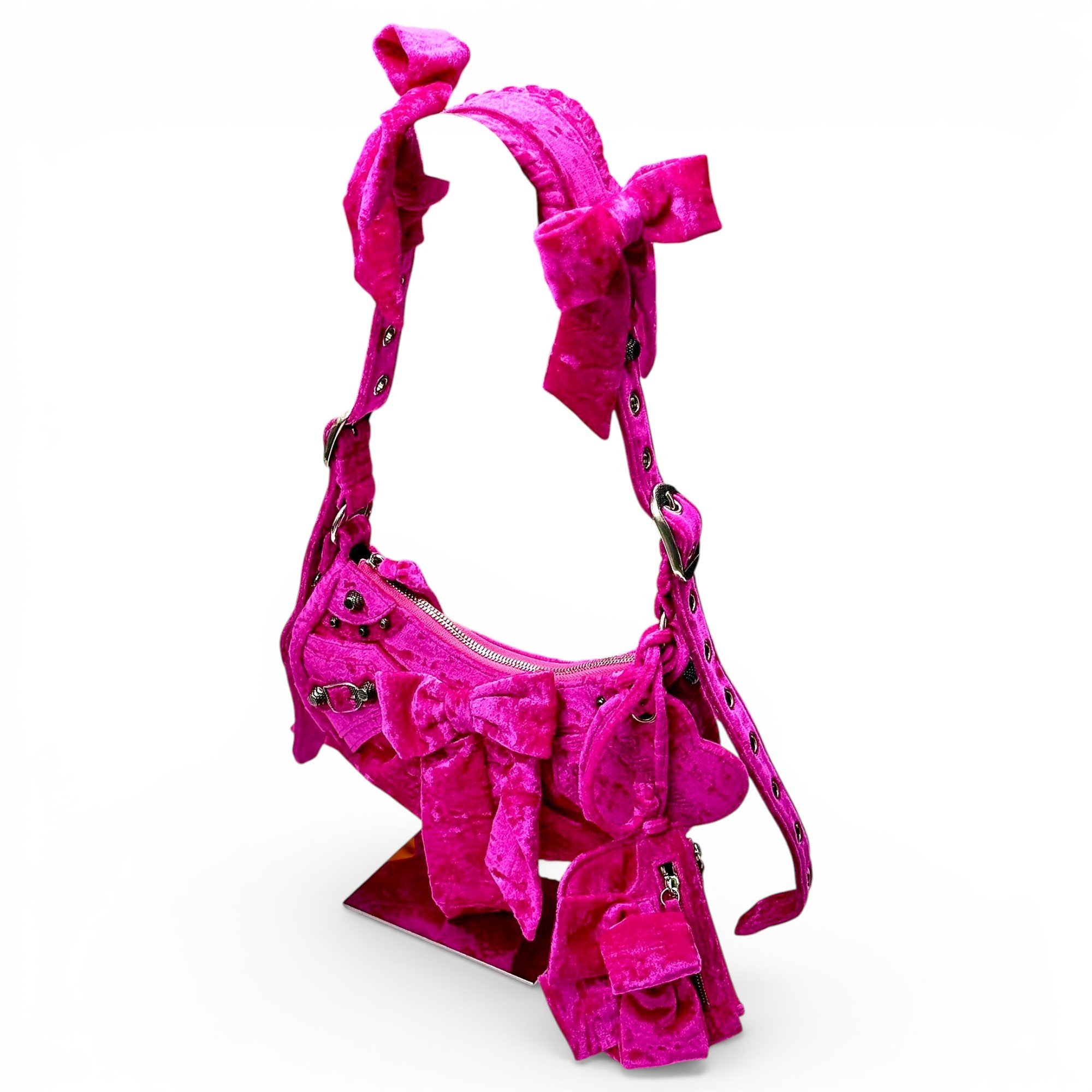 Le Cagole velvet handbag
