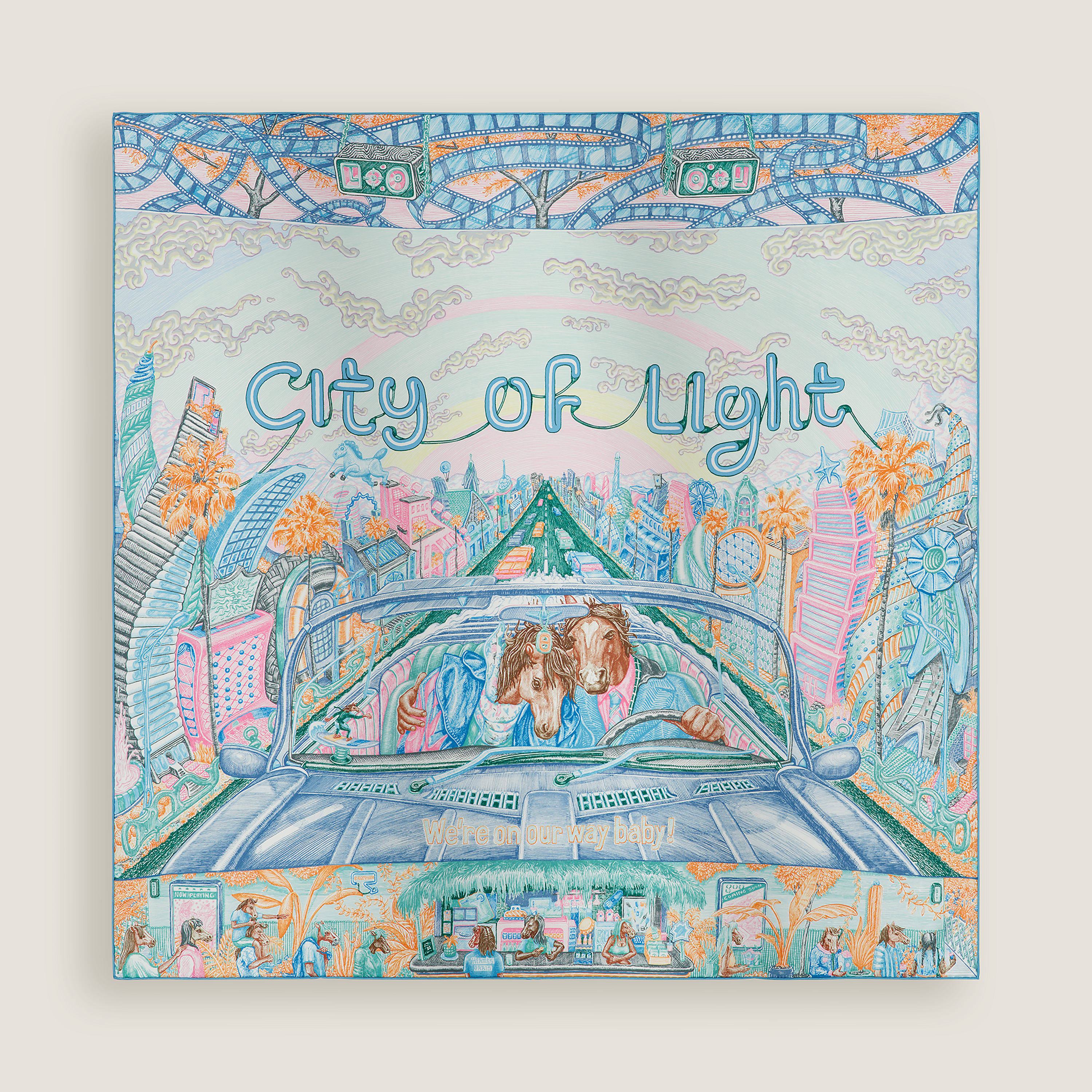 City of Light scarf 90