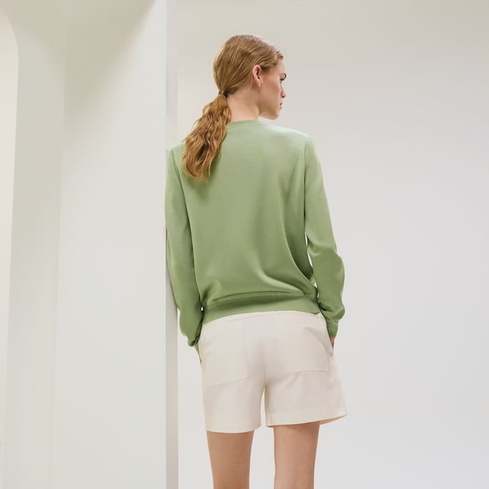 Vert Tendre "Brides De Gala En Fleurs" Long-sleeve Twillaine Sweater
