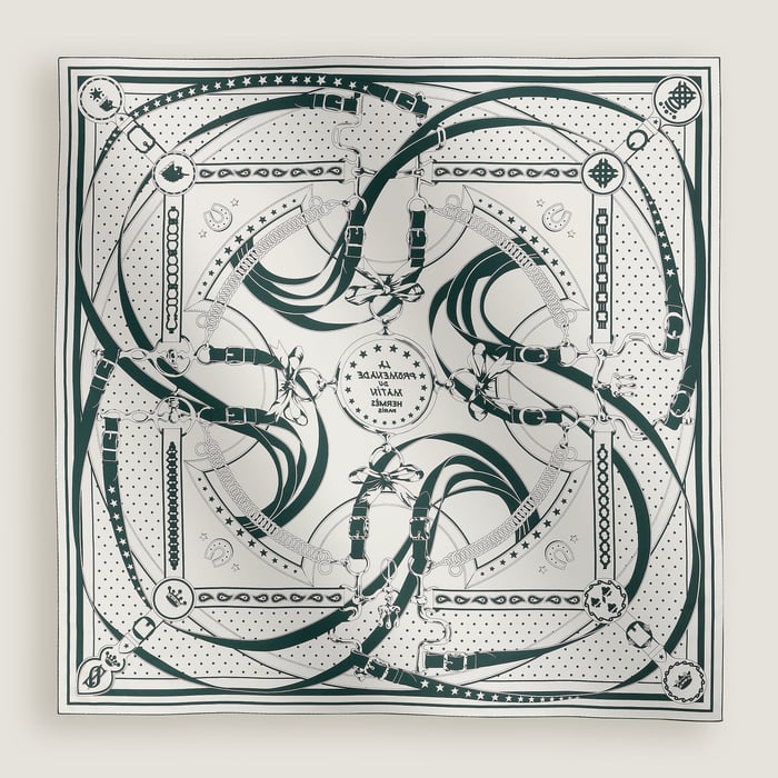 La Promenade Du Matin Bandana Double Face Scarf 140