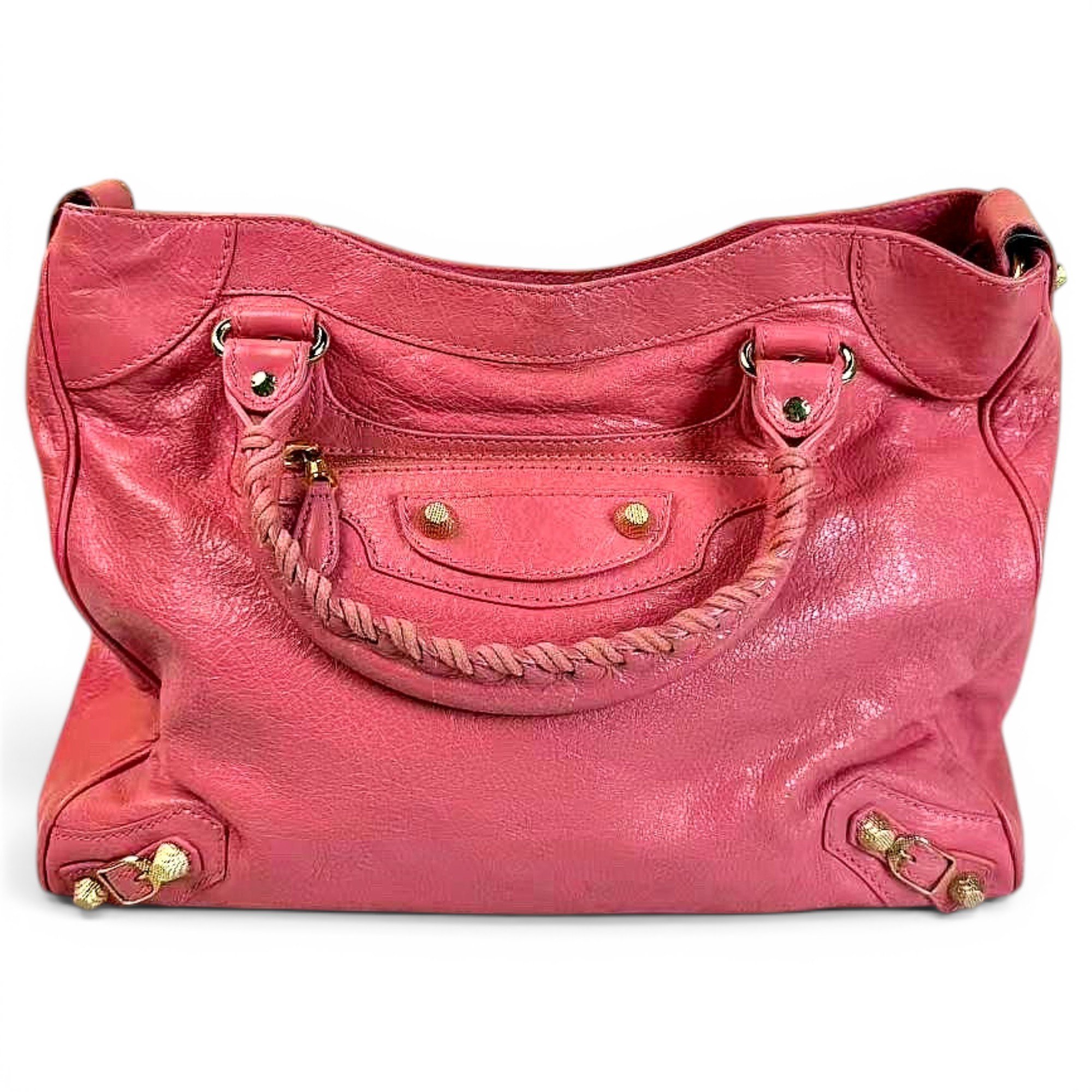Classic Metalic leather handbag