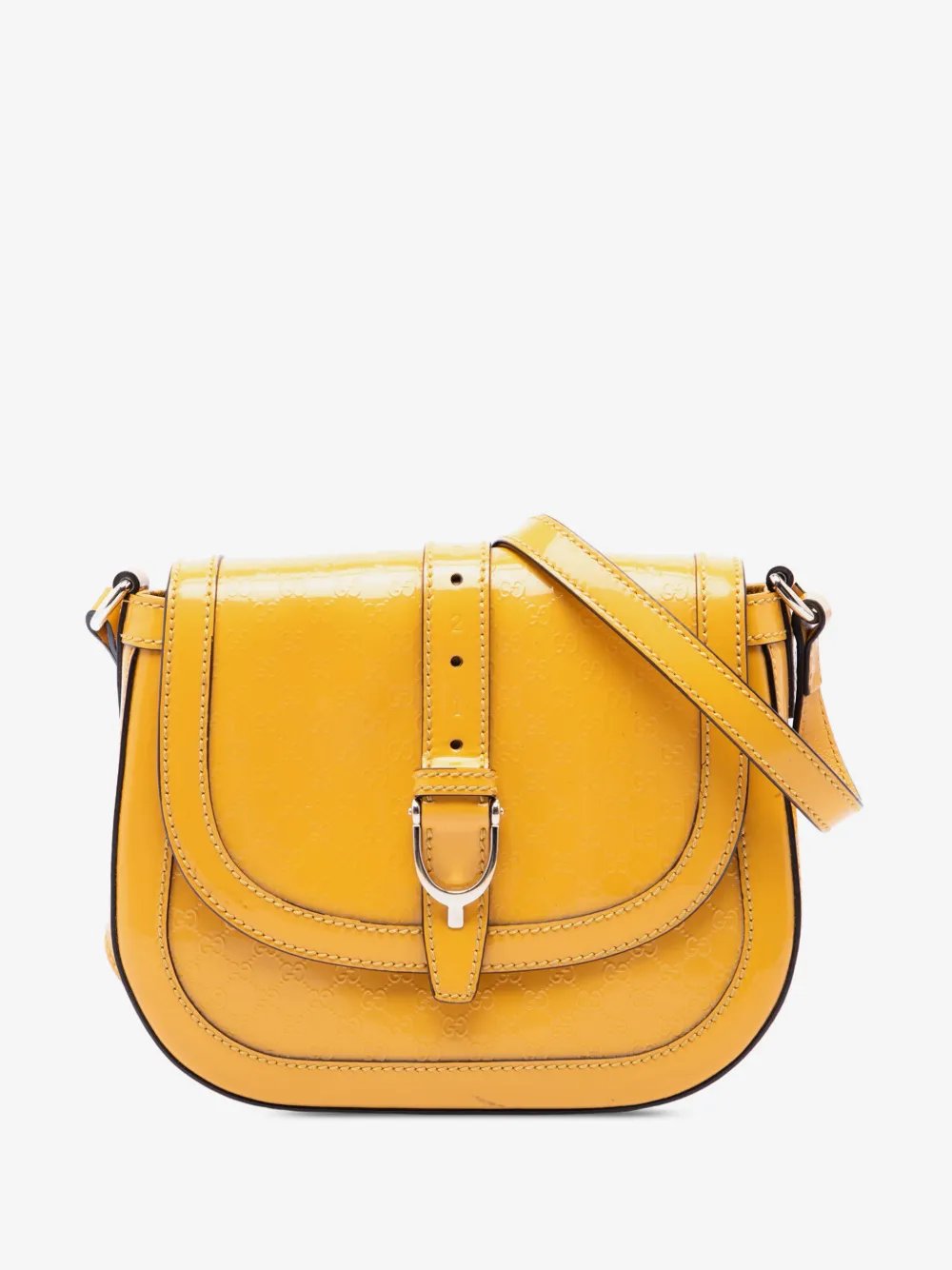 2016-2026 Small Microguccissima Patent Stirrup crossbody bag