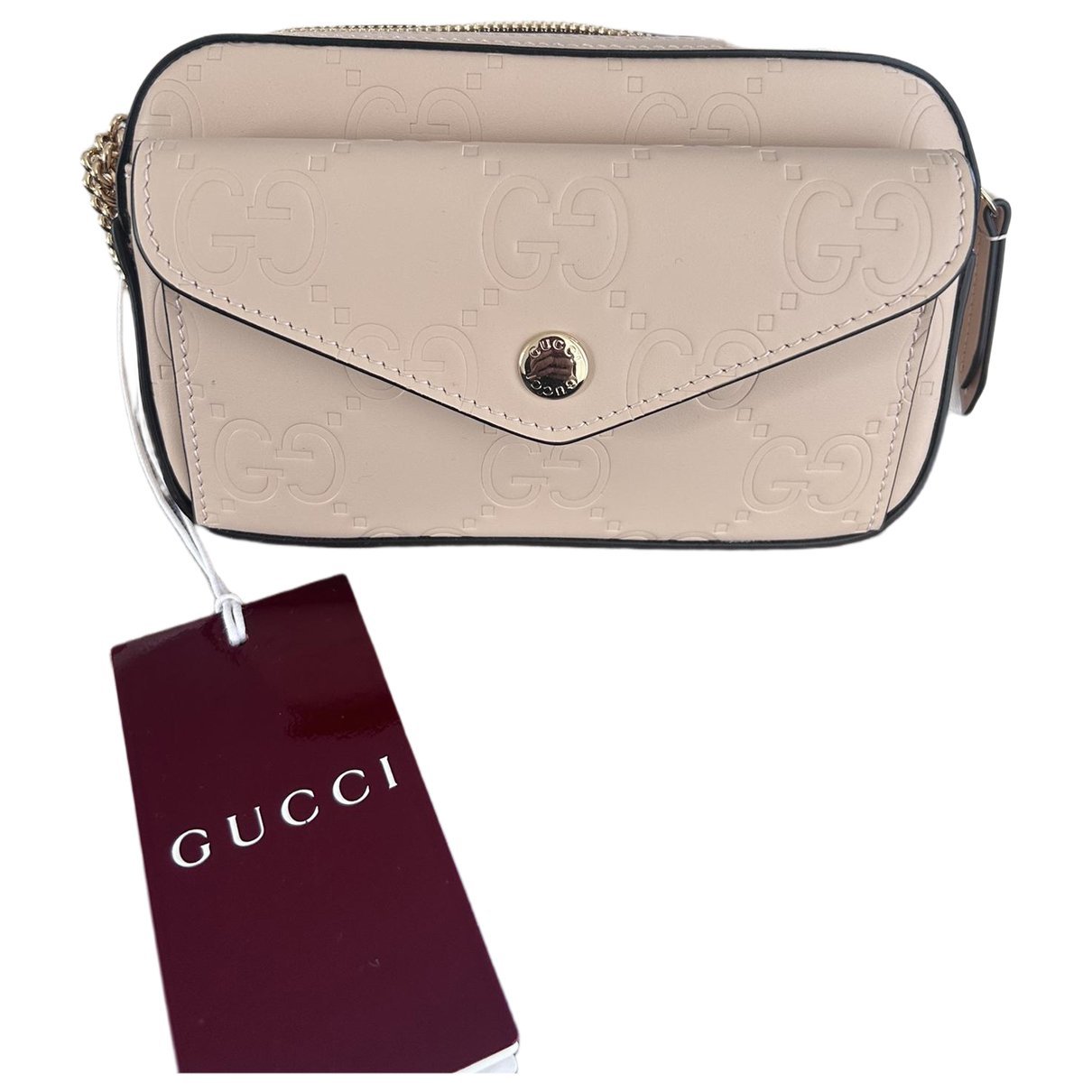 Leather clutch bag