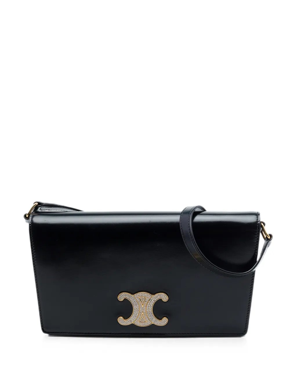 2022 Shiny Calfskin Strass Triomphe Trapeze shoulder bag